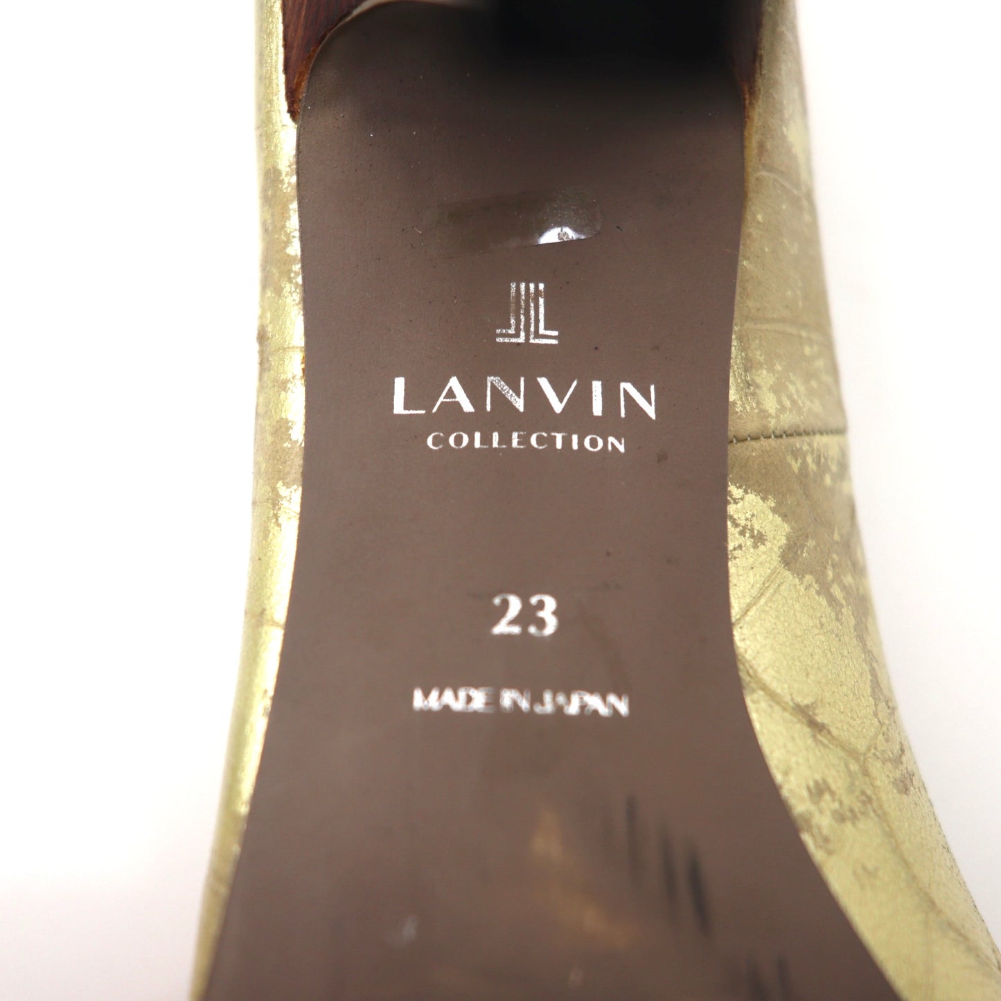 LANVIN COLLECTION ピンヒールパンプス 23cm ゴールド 日本製
