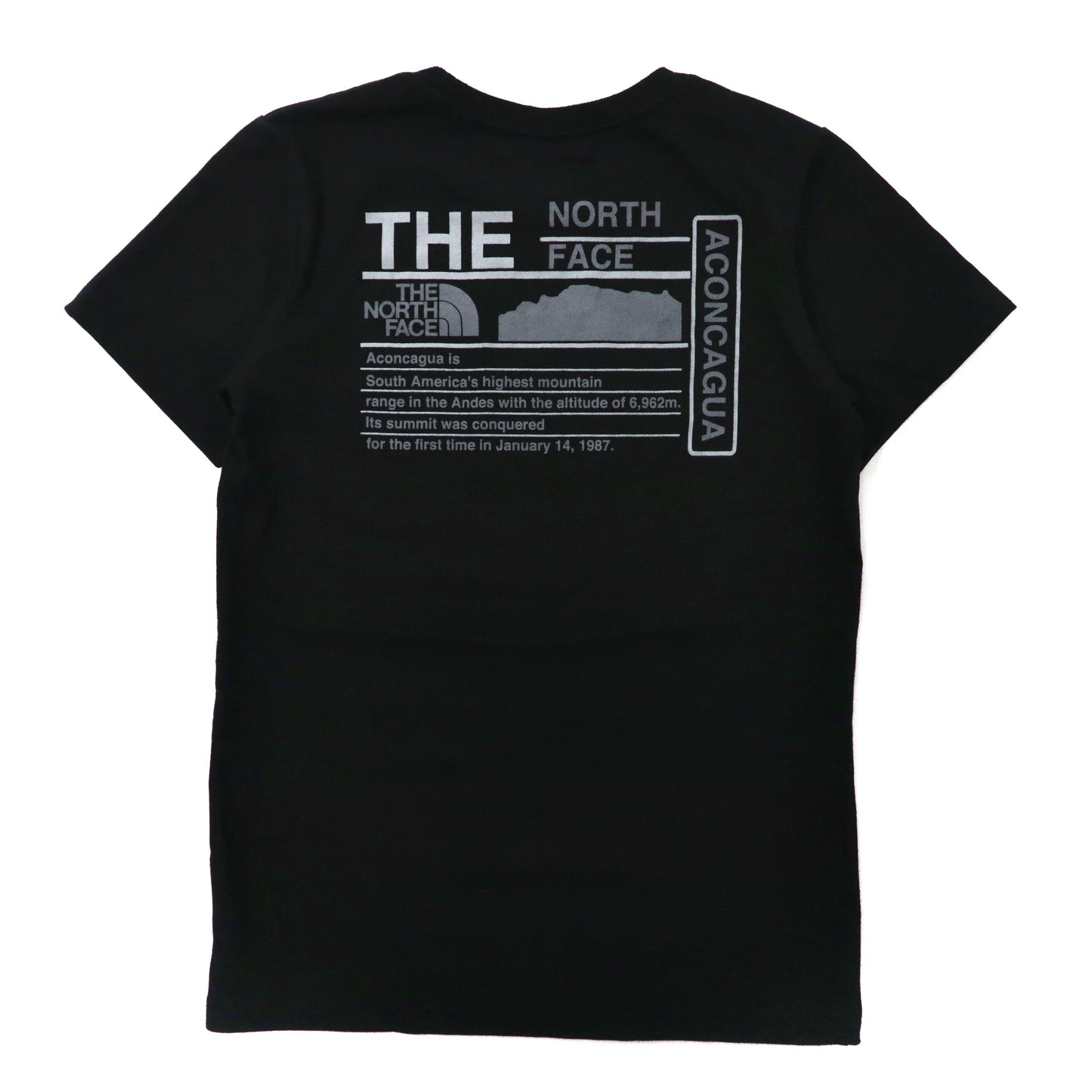 THE NORTH FACE ロゴプリントTシャツ S ブラック コットン バックプリント TEK TEE NTW3372X