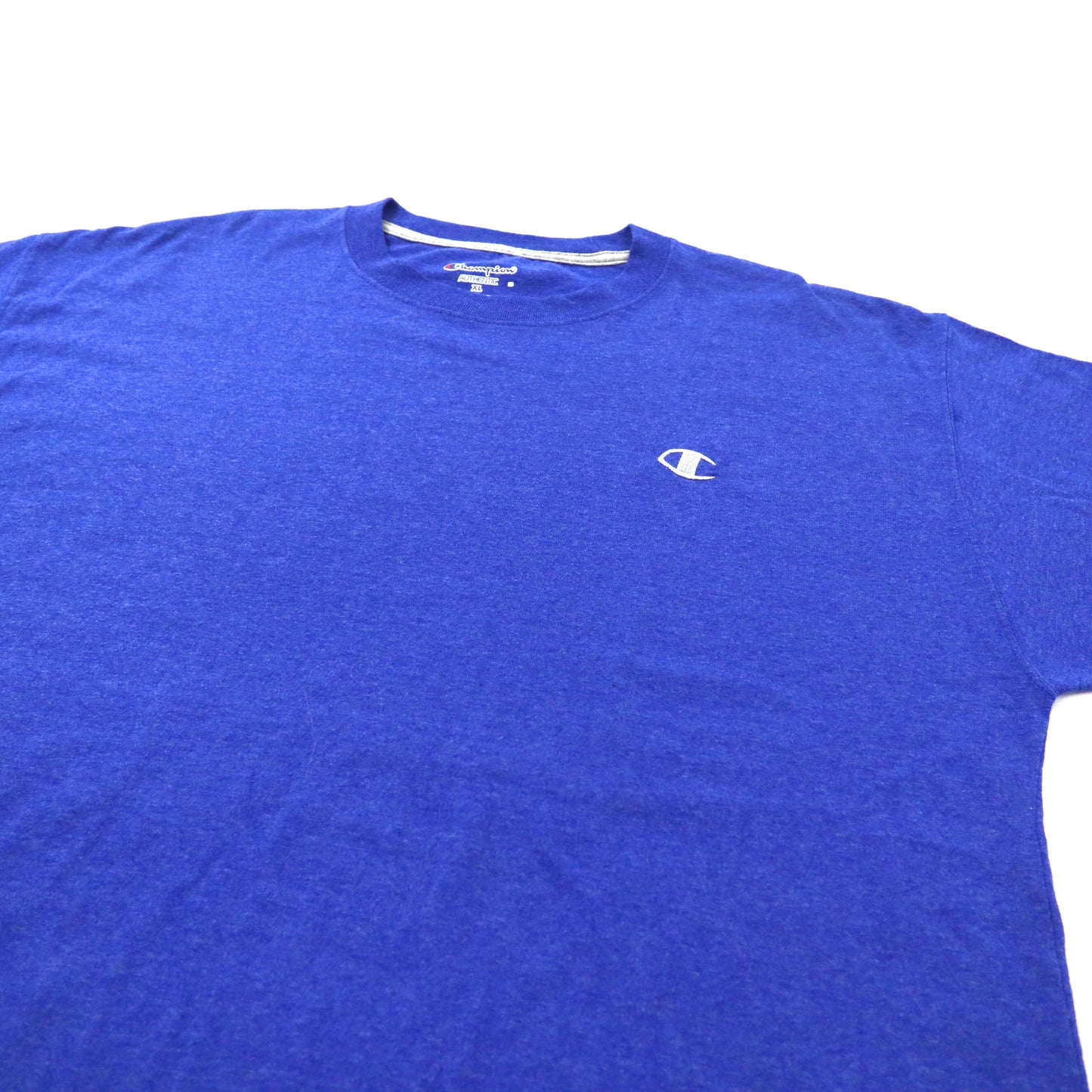 Champion ビッグサイズ ワンポイントロゴTシャツ 2XL ブルー コットン ホンジュラス製