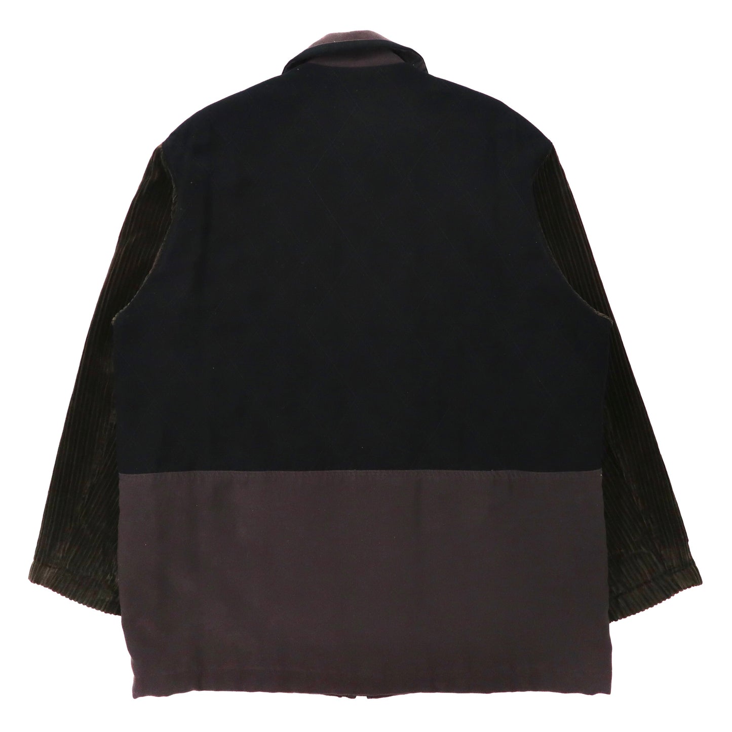 VAZIIE SPORT 異素材切り替えコート 48 マルチカラー コーデュロイ キャラクター刺繍 ビッグサイズ 80年代 日本製