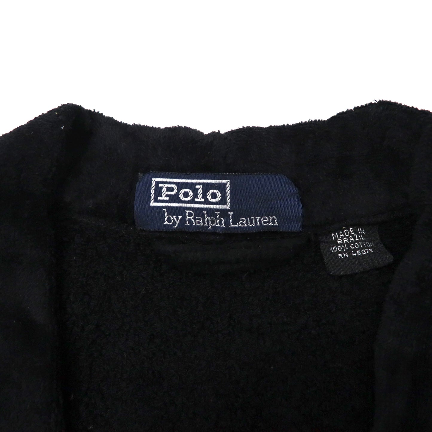 Polo by Ralph Lauren パイル ガウンコート バスローブ XL ネイビー コットン スモールポニー刺繍 ブラジル製