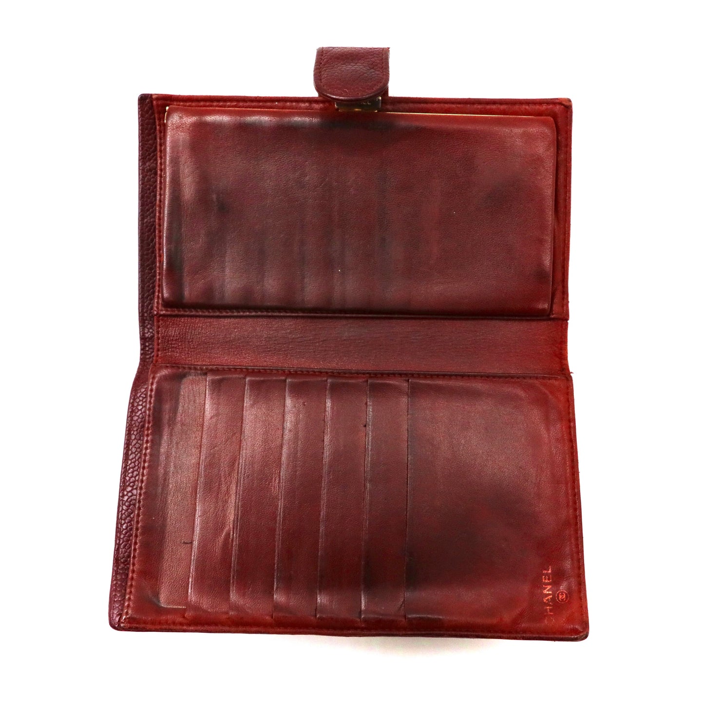 CHANEL Big Folding Wallet Red Caviar Skin Leather Cocomark A13498 France  MADE – 日本然リトテ