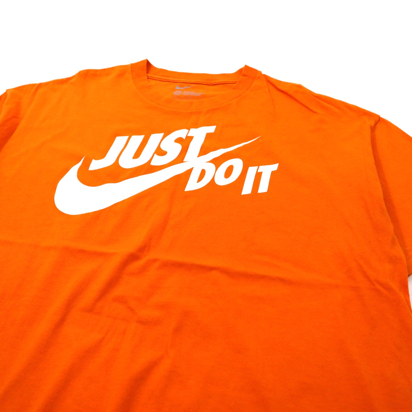 NIKE ビッグサイズ ルーズフィットTシャツ 2XL オレンジ コットン JUST DO IT. スウォッシュロゴ メキシコ製