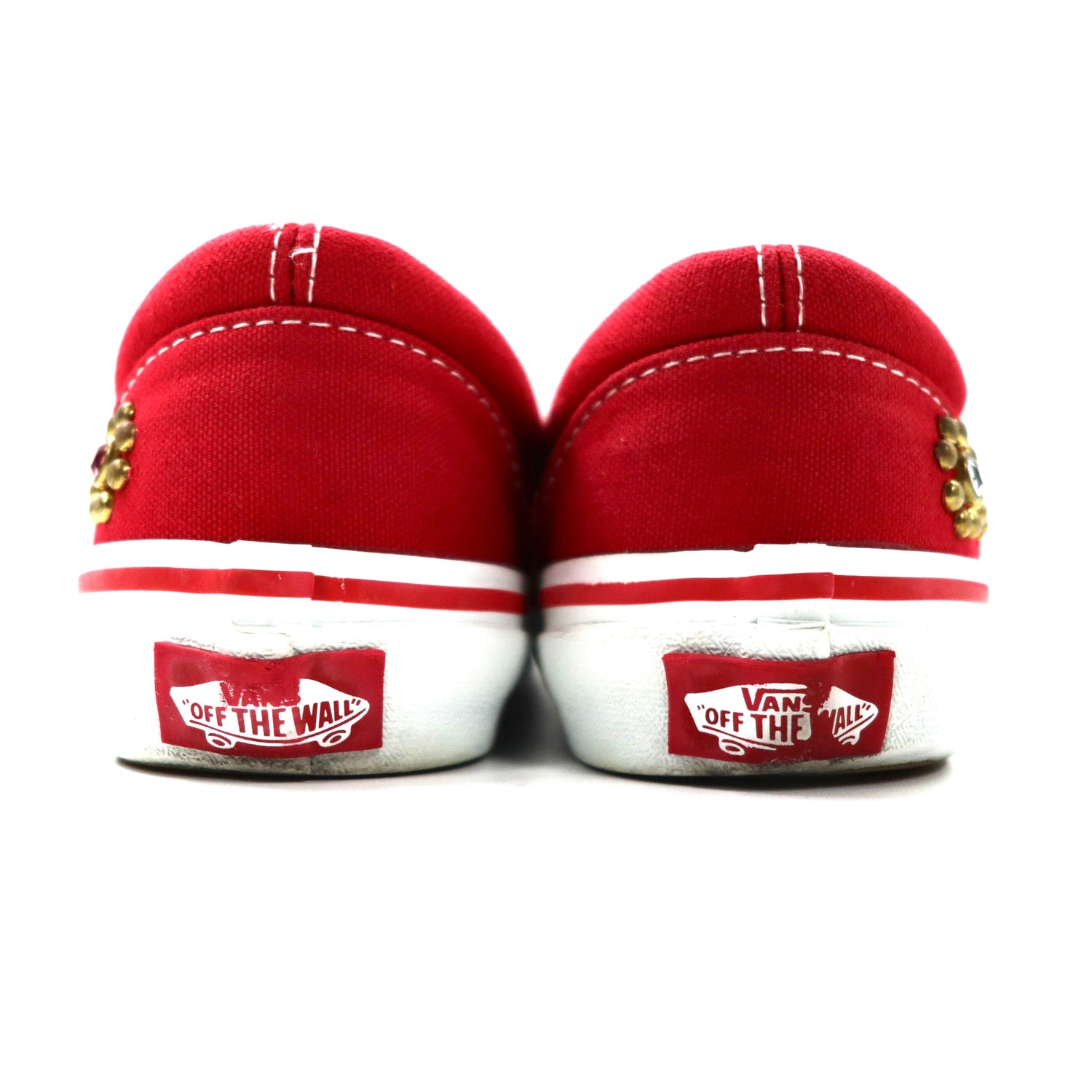 VANS x Marbles Slippong Neaker US7 Red Canvas Studs V98CLA – 日本