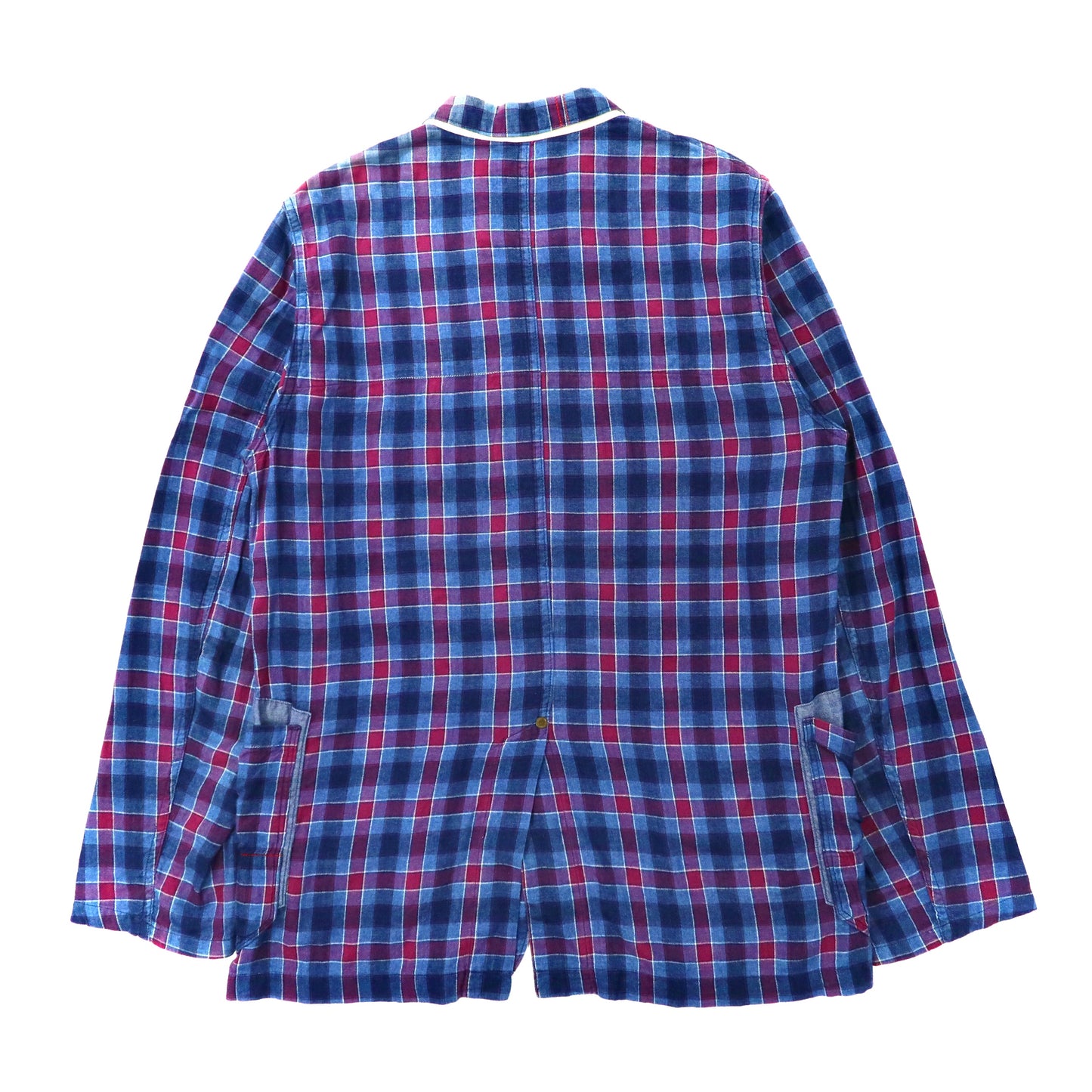 Anachronorm Coverall Shirt 1 Blue CHECKED Cotton Japan Made – 日本