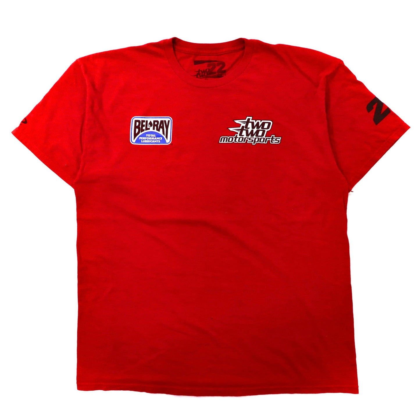 two two motorsports レーシングTシャツ XL レッド コットン 両面プリント メキシコ製