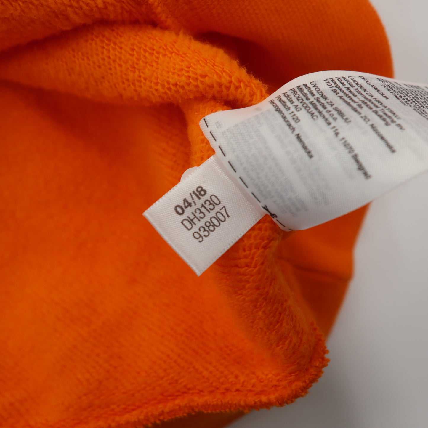 adidas originals クロップドフーディー OT オレンジ コットン スリーストライプス