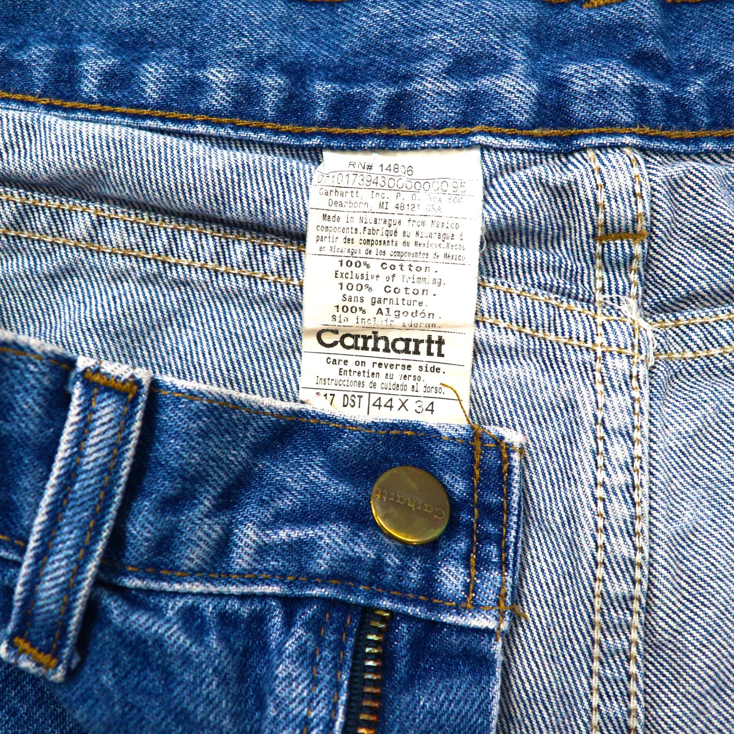 carhartt バギーデニムパンツ 44 ブルー アイスウォッシュ 90年代