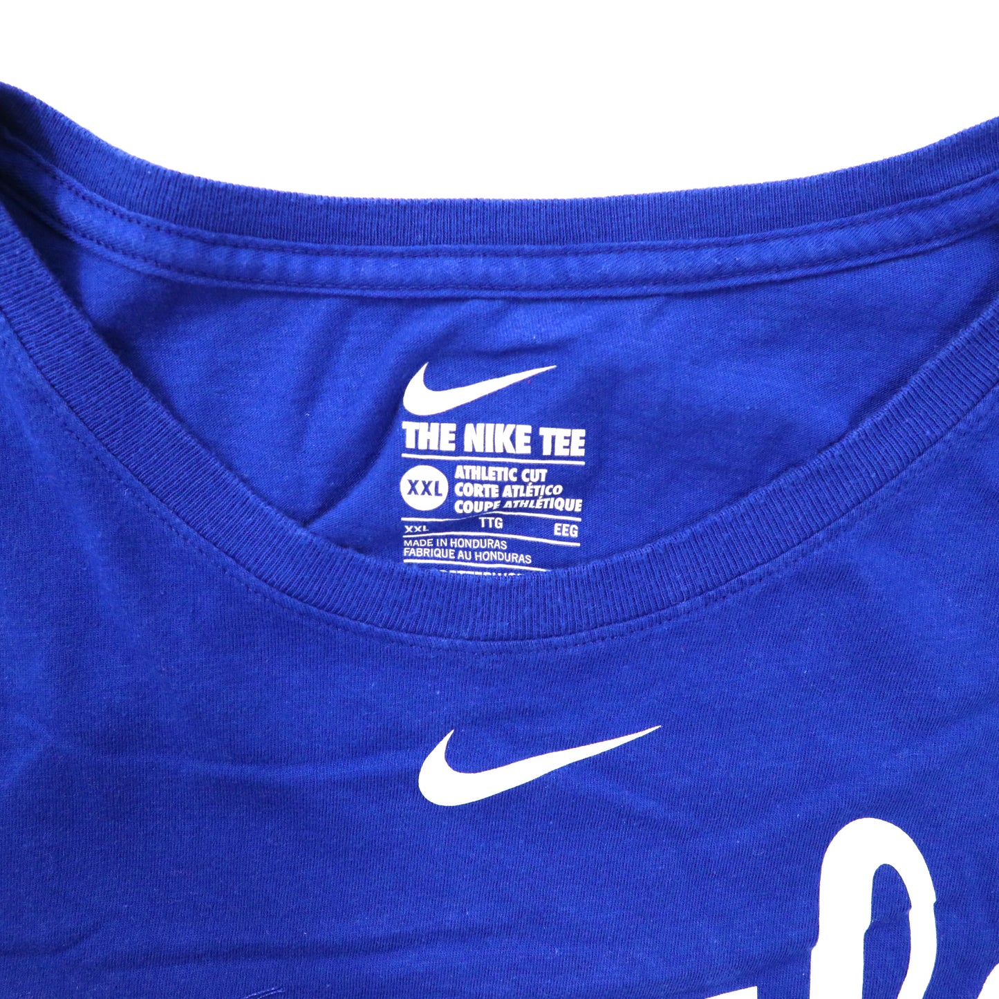 NIKE ビッグサイズ ベースボールプリントTシャツ XXL ブルー コットン MLB Kansas City Royals ホンジュラス製