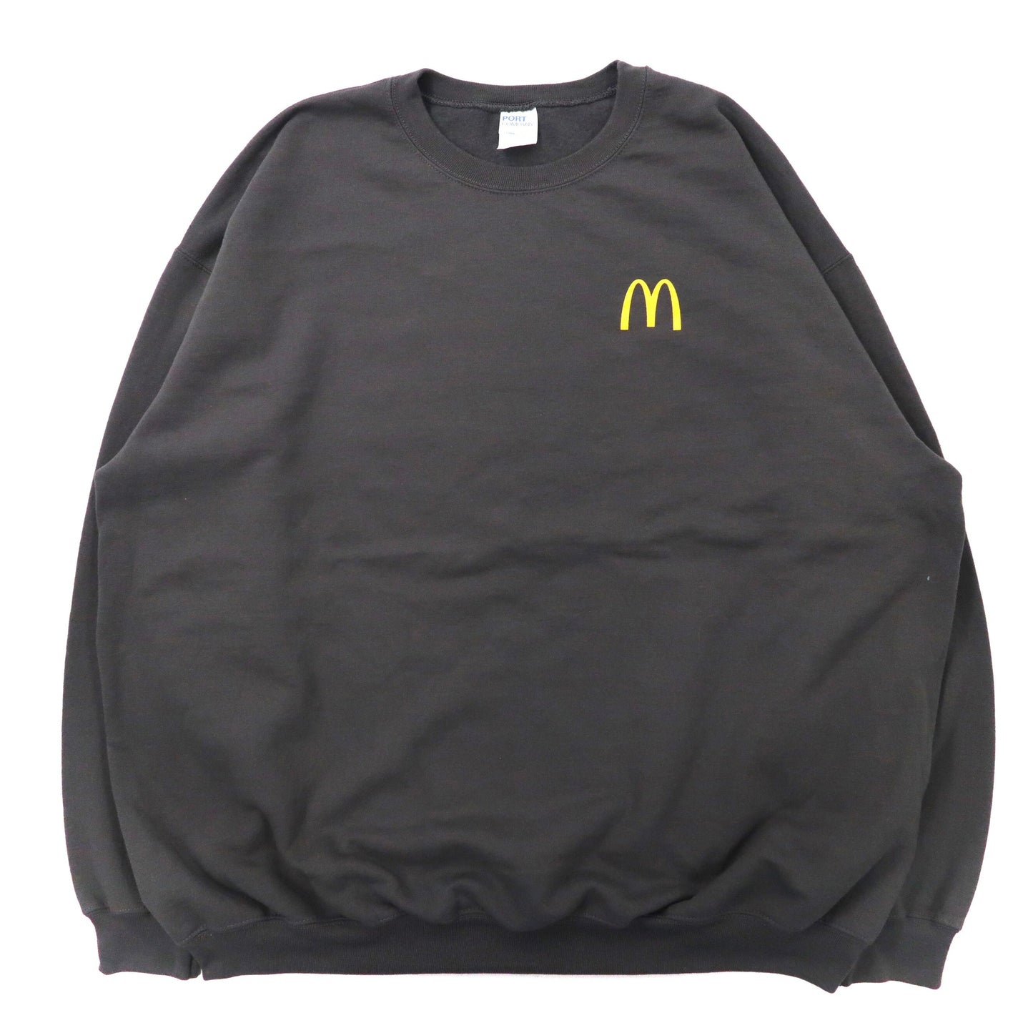 PORT & COMPANY ビッグサイズスウェット 3XL グレー コットン 裏起毛 マクドナルド McDonald's ワンポイントロゴプリント ホンジュラス製