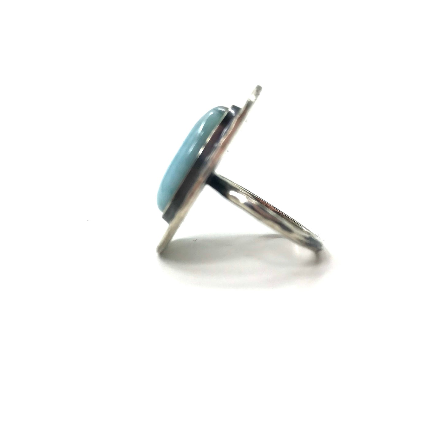 Turquoise Silver Ring オーバル ターコイズ リング 11号 SILVER シルバー 925 槌目 ハンマーワーク