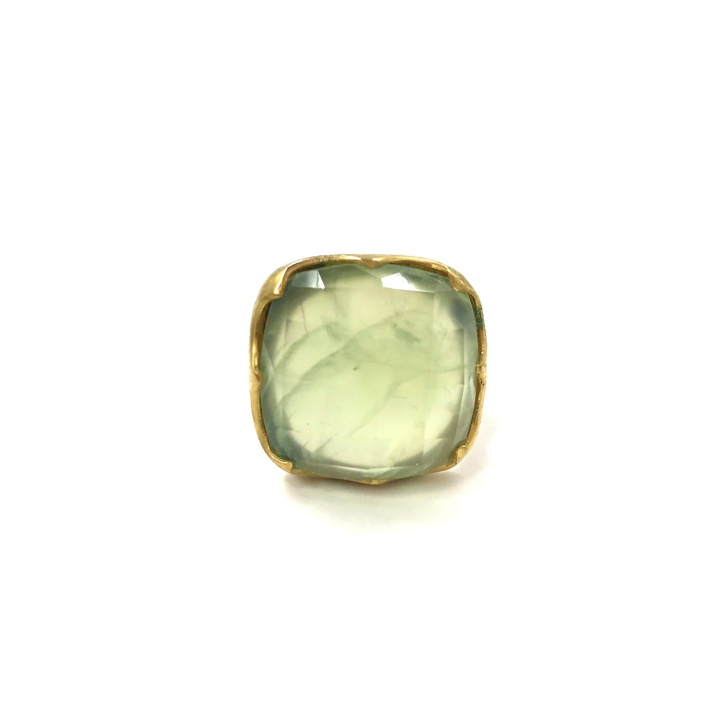 Judith Haas Vintage Handmade Ring プレーナイト リング 10号 ゴールド カラーストーン ツイスト ハンドメイド