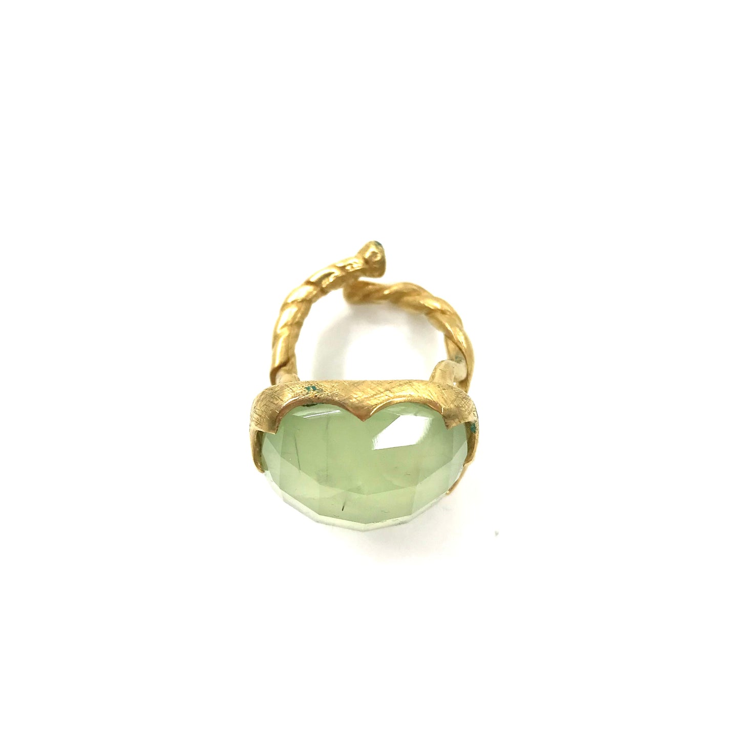 Judith Haas Vintage Handmade Ring プレーナイト リング 10号 ゴールド カラーストーン ツイスト ハンドメイド