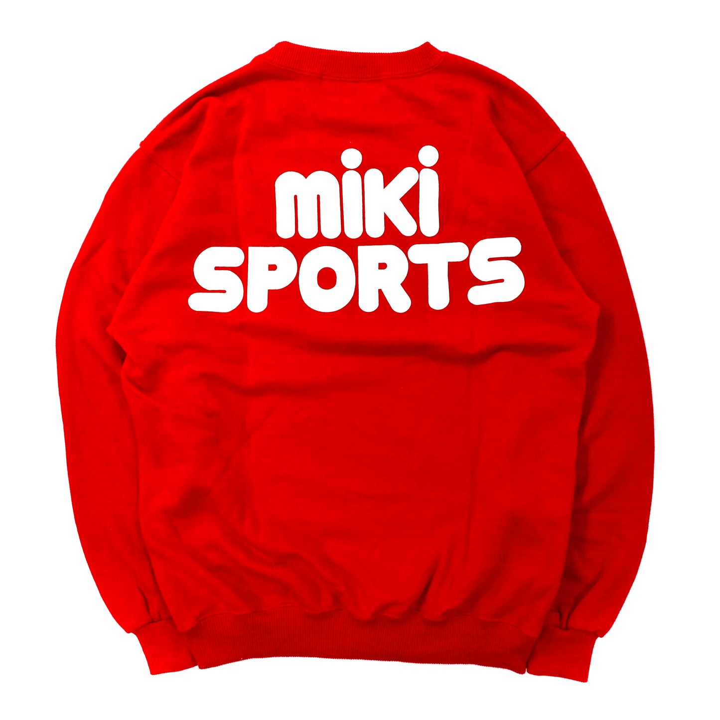 miki SPORTS ビッグサイズ ロゴプリントスウェット L レッド コットン バックプリント 90年代