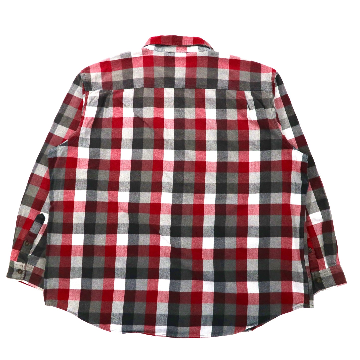 carhartt フランネル ワークシャツ 3XL レッド チェック コットン ヘビーウェイト ビッグサイズ