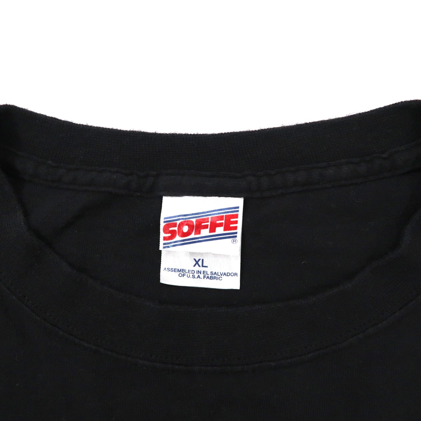 SOFEE ビッグサイズ カレッジプリントTシャツ XL ブラック コットン IOWA HAWKEYES FOOTBALL エルサルバドル製