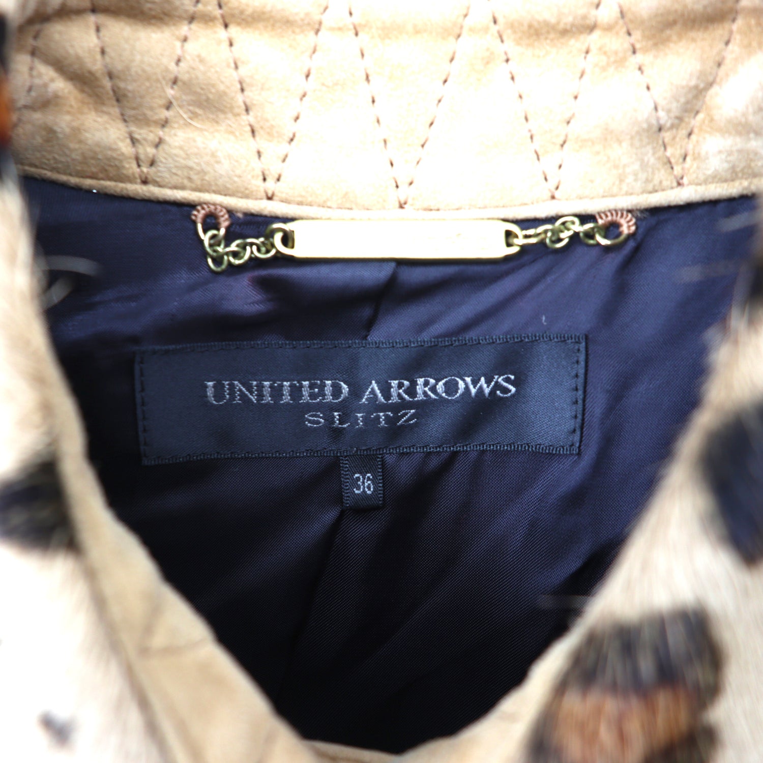 United ARROWS SLITZ Jacket 36 Beige Leopard – 日本然リトテ