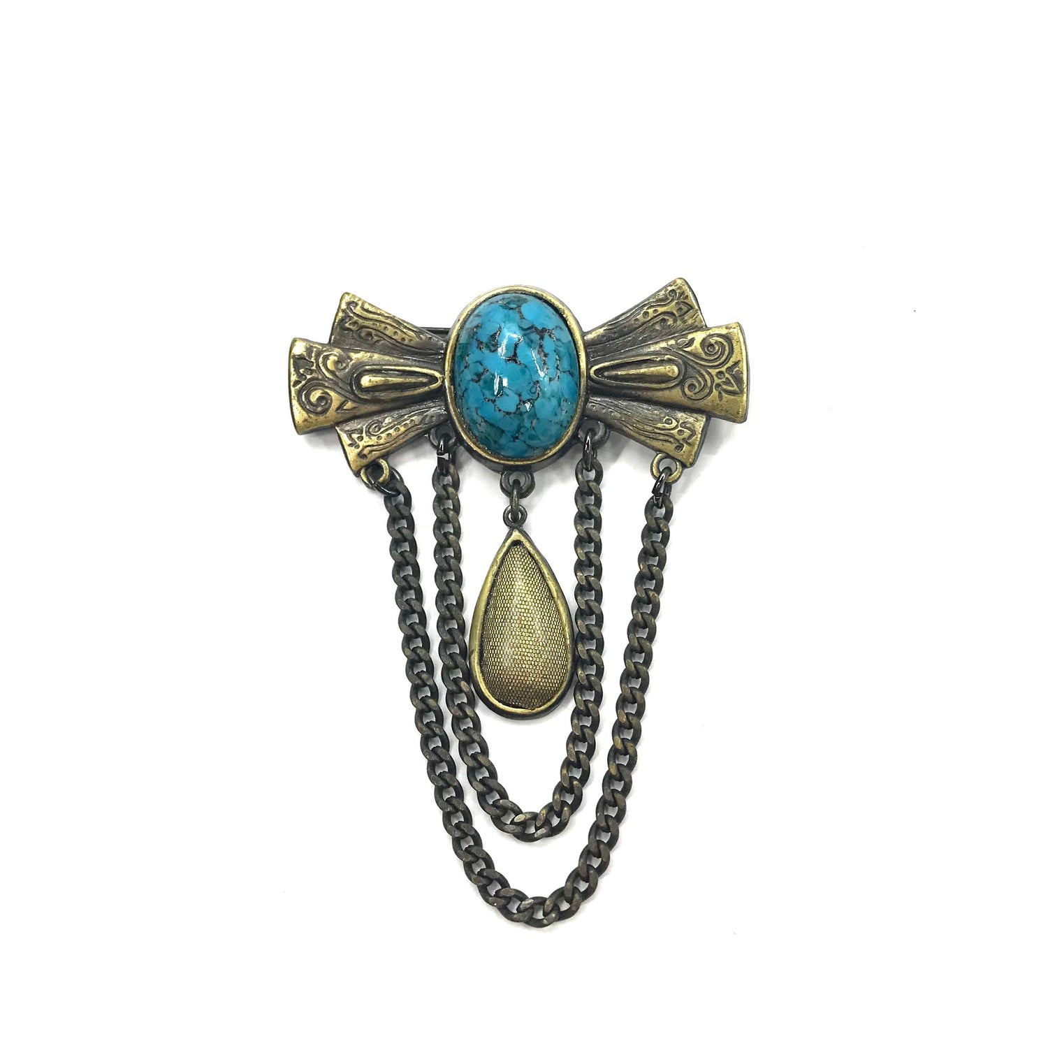 Vintage Turquoise Broach ヴィンテージ ターコイズ ブローチ ブルー