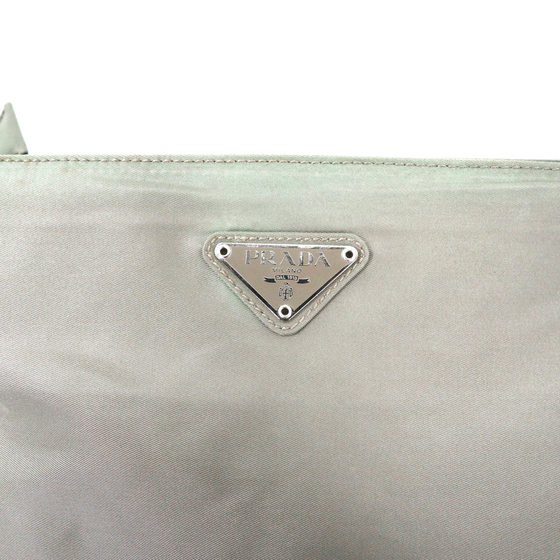 PRADA Tote Bag Khaki Nylon Logo Plate TESSUTO CITY B6242 Made in Italy