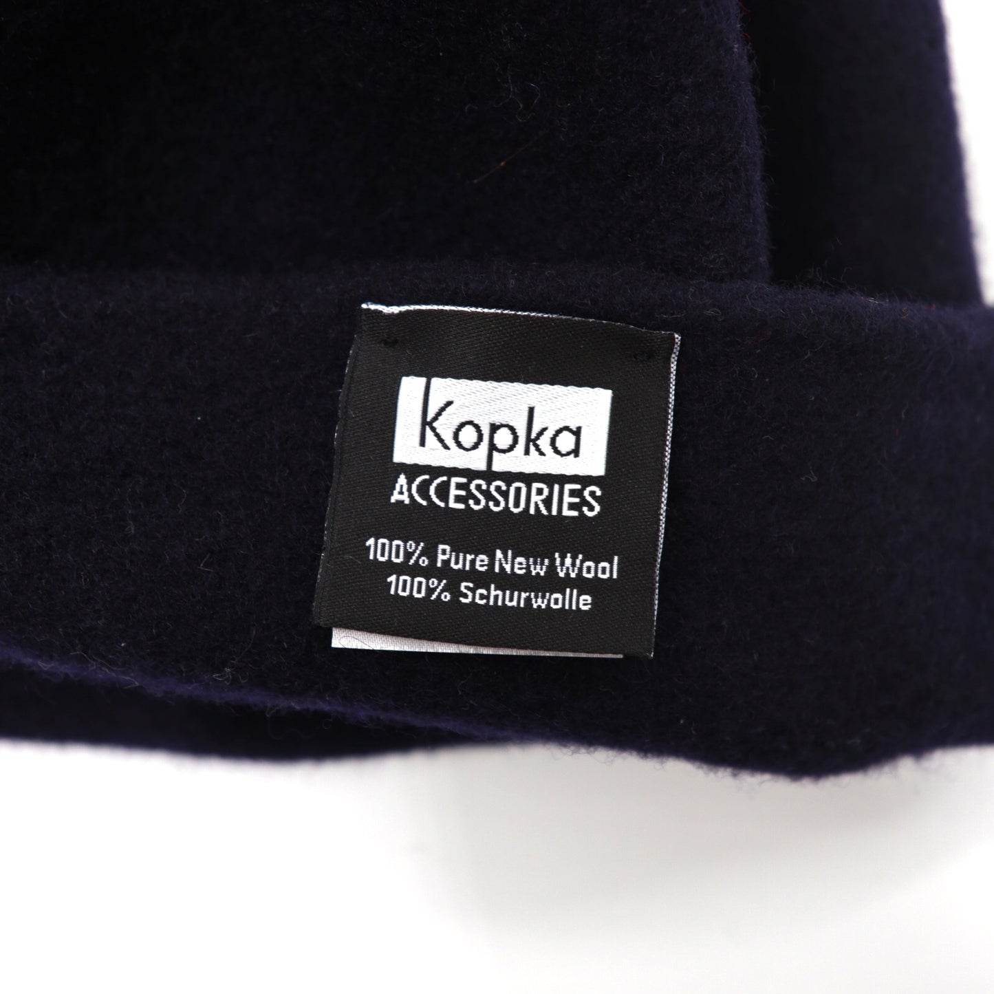 kopka ACCESSORIES ロールアップベレー ネイビー ウール チェコ製
