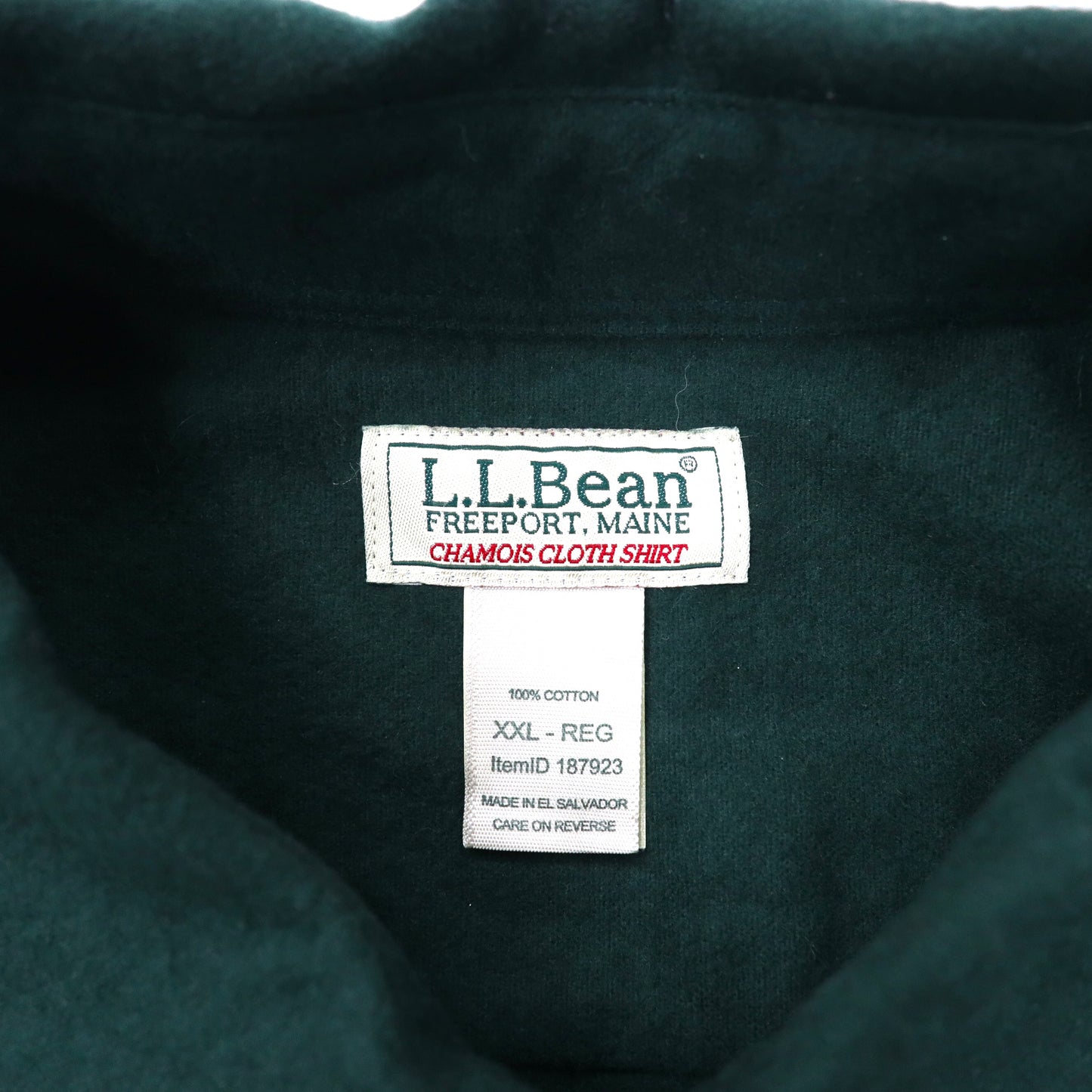 L.L.Bean ビッグサイズ ワークシャツ XXL カーキ コットン エルサルバドル製