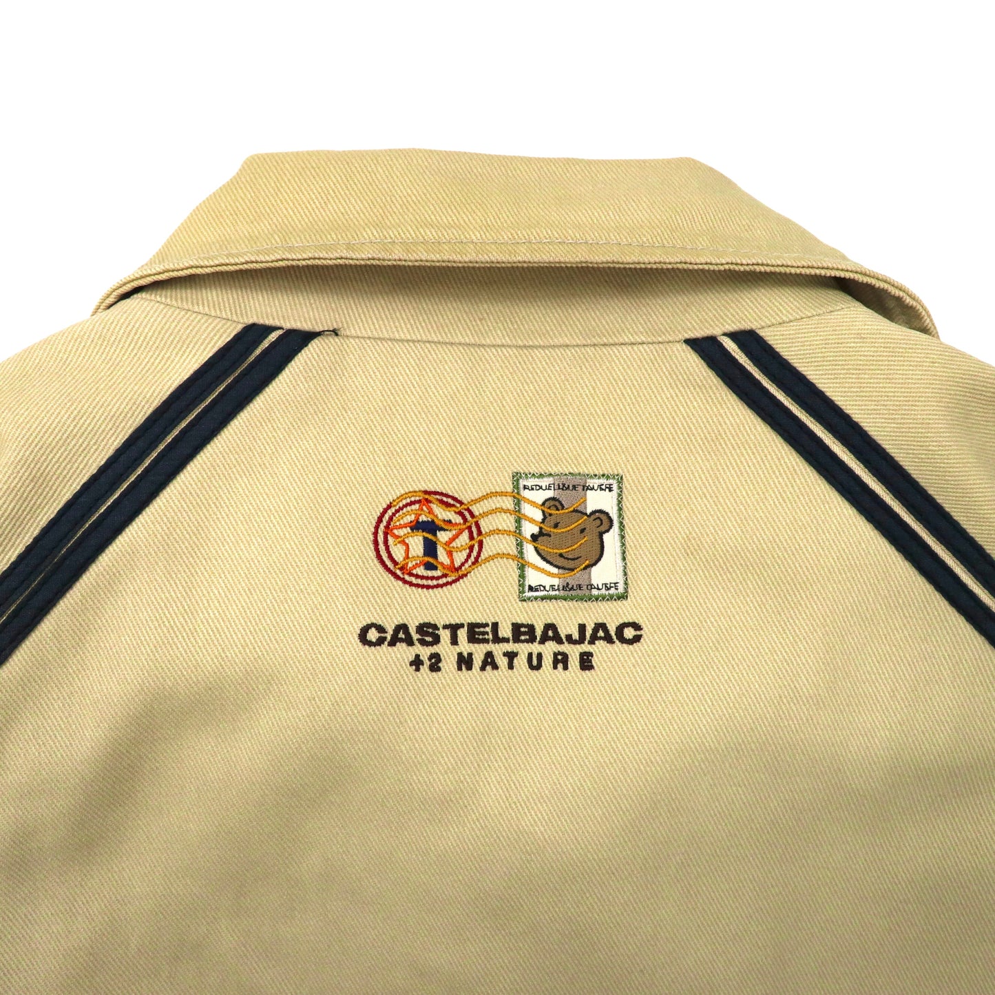 CASTELBAJAC +2 NATURE ワークジャケット 3 ベージュ コットン ロゴ