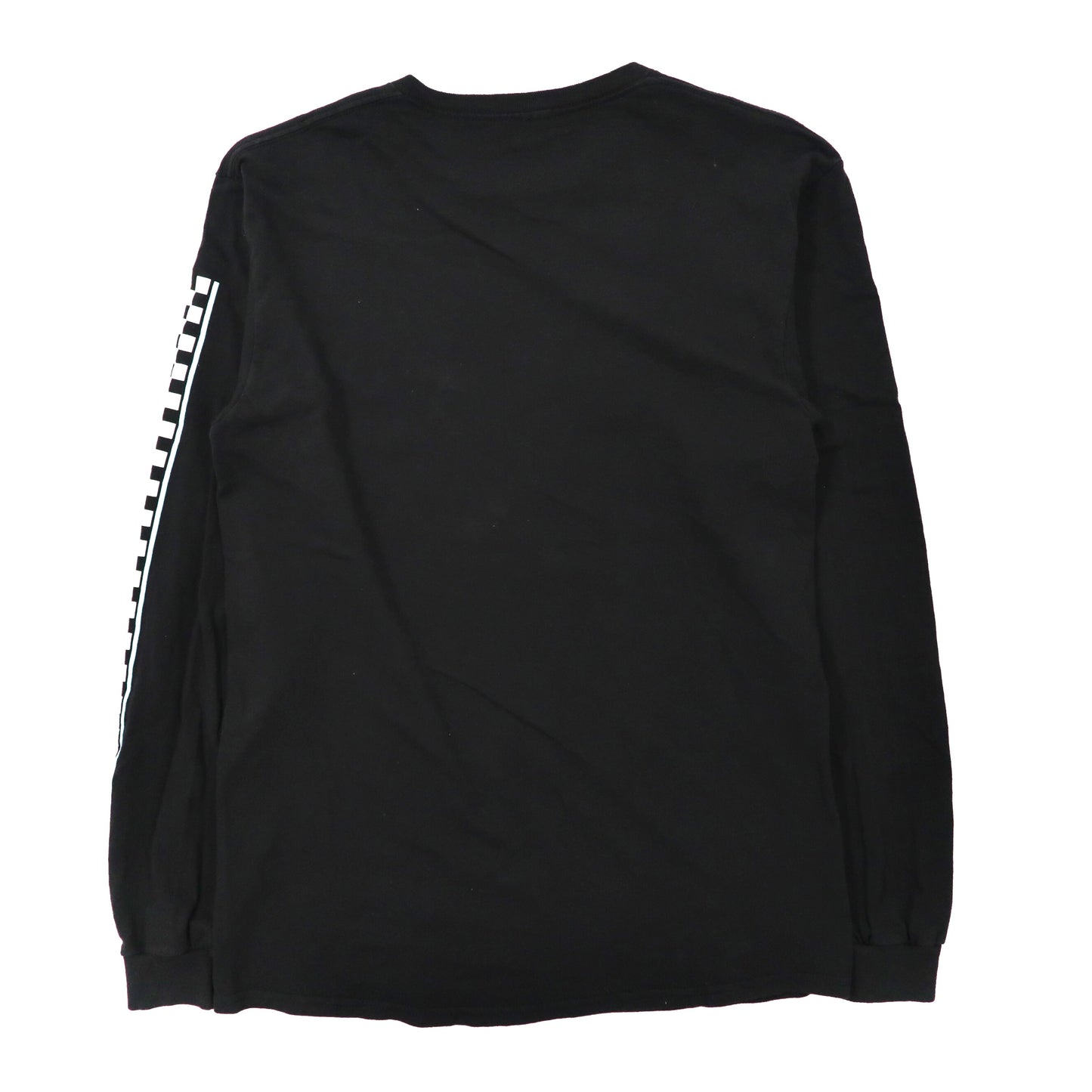 NINTENDO ENTERTAINMENT SYSTEM ロングスリーブTシャツ M ブラック コットン フラッグチェック ホンジュラス製