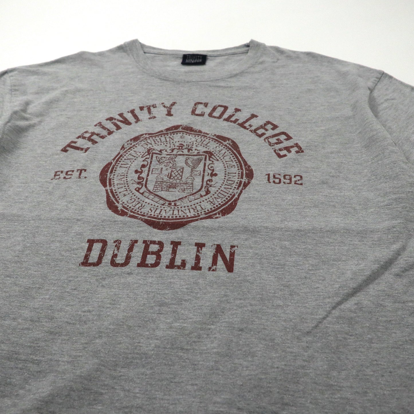 TRINITY COLLEGE DUBLIN ビッグサイズ カレッジ Tシャツ XL グレー コットン