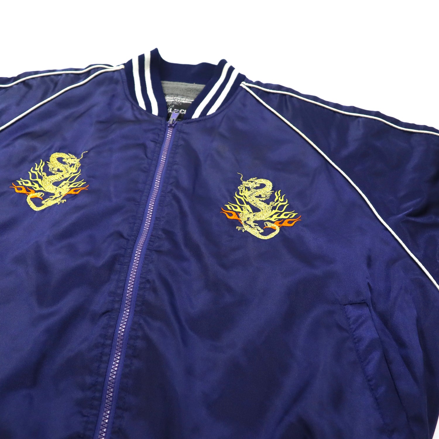 BUGLE CLUB SOUVENIR JACKET M Navy Polyester FLEECE Liner Ryu