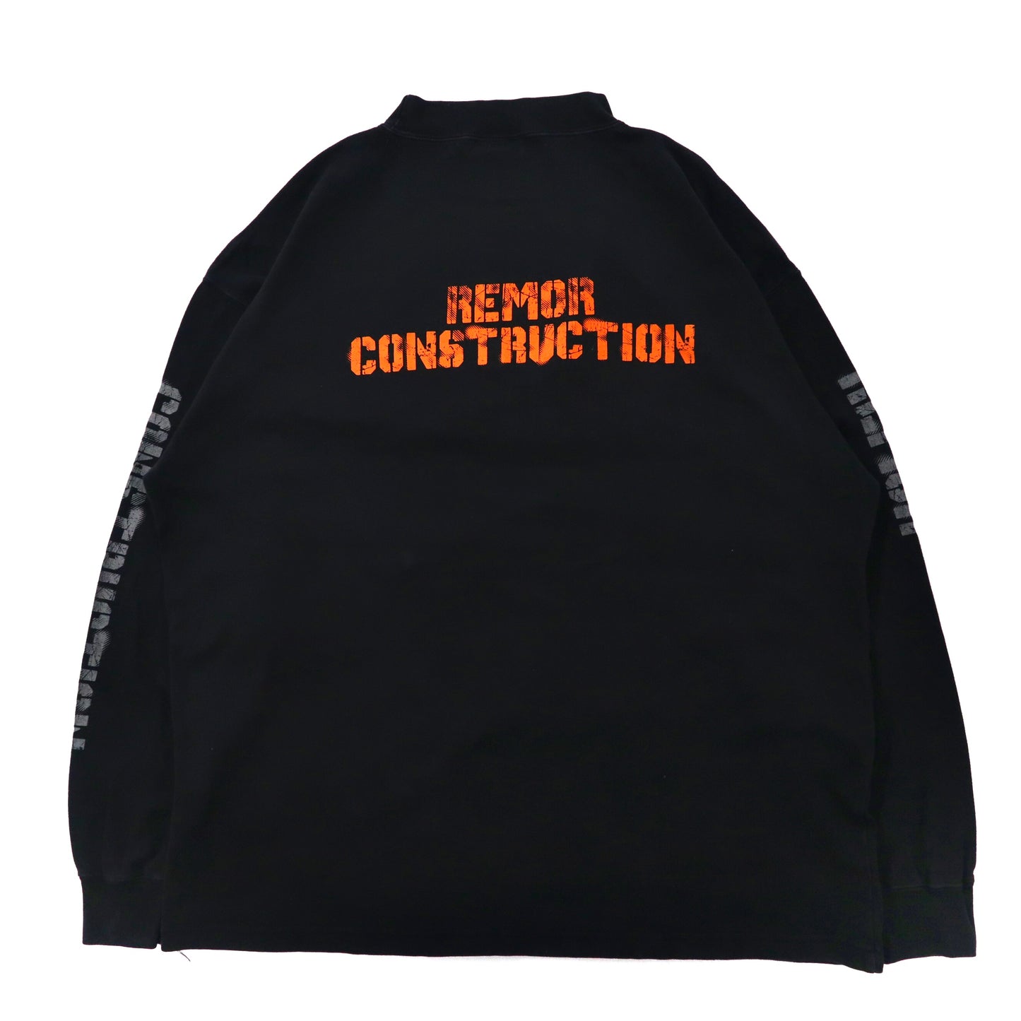 cozy creek ビッグサイズ ロングスリーブTシャツ XL ブラック コットン バックプリント 袖プリント US企業 REMOR CONSTRUCTION
