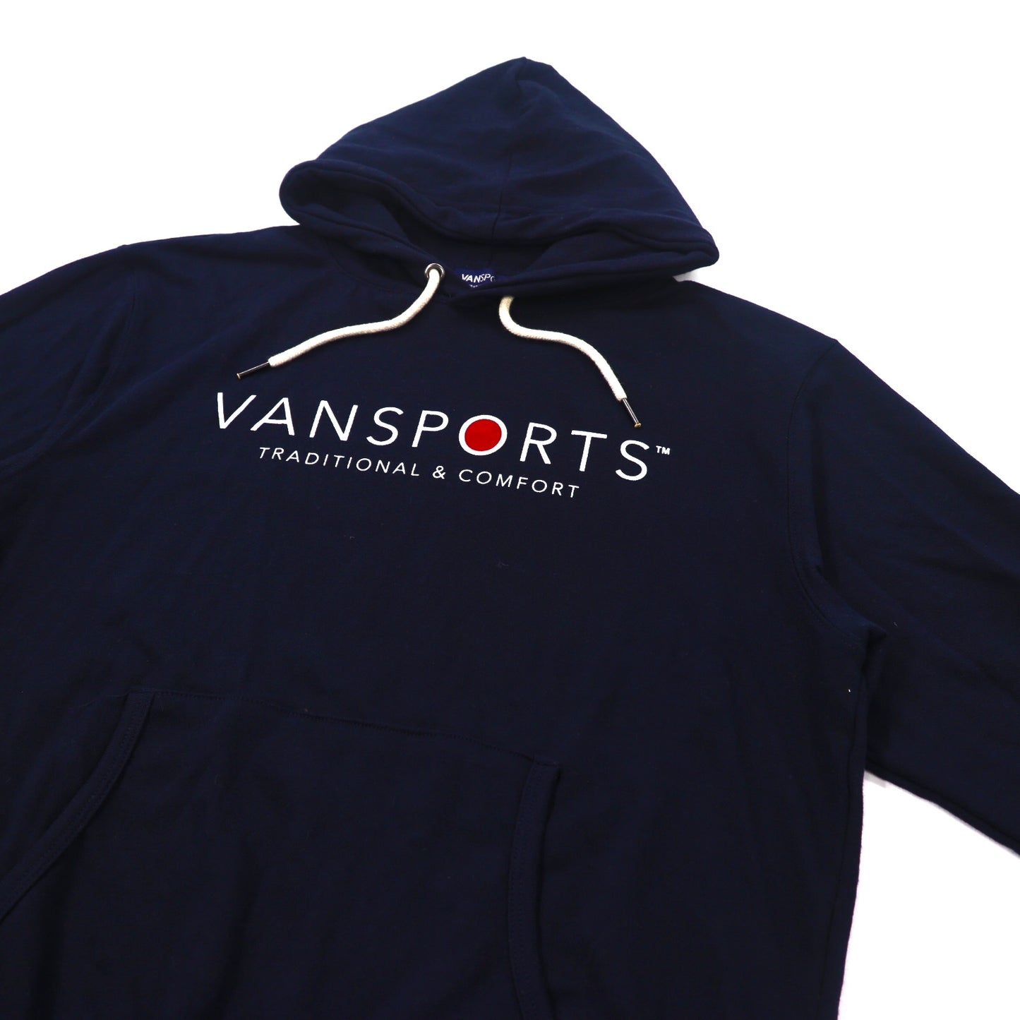 VAN SPORTS パーカー M ネイビー コットン ロゴプリント