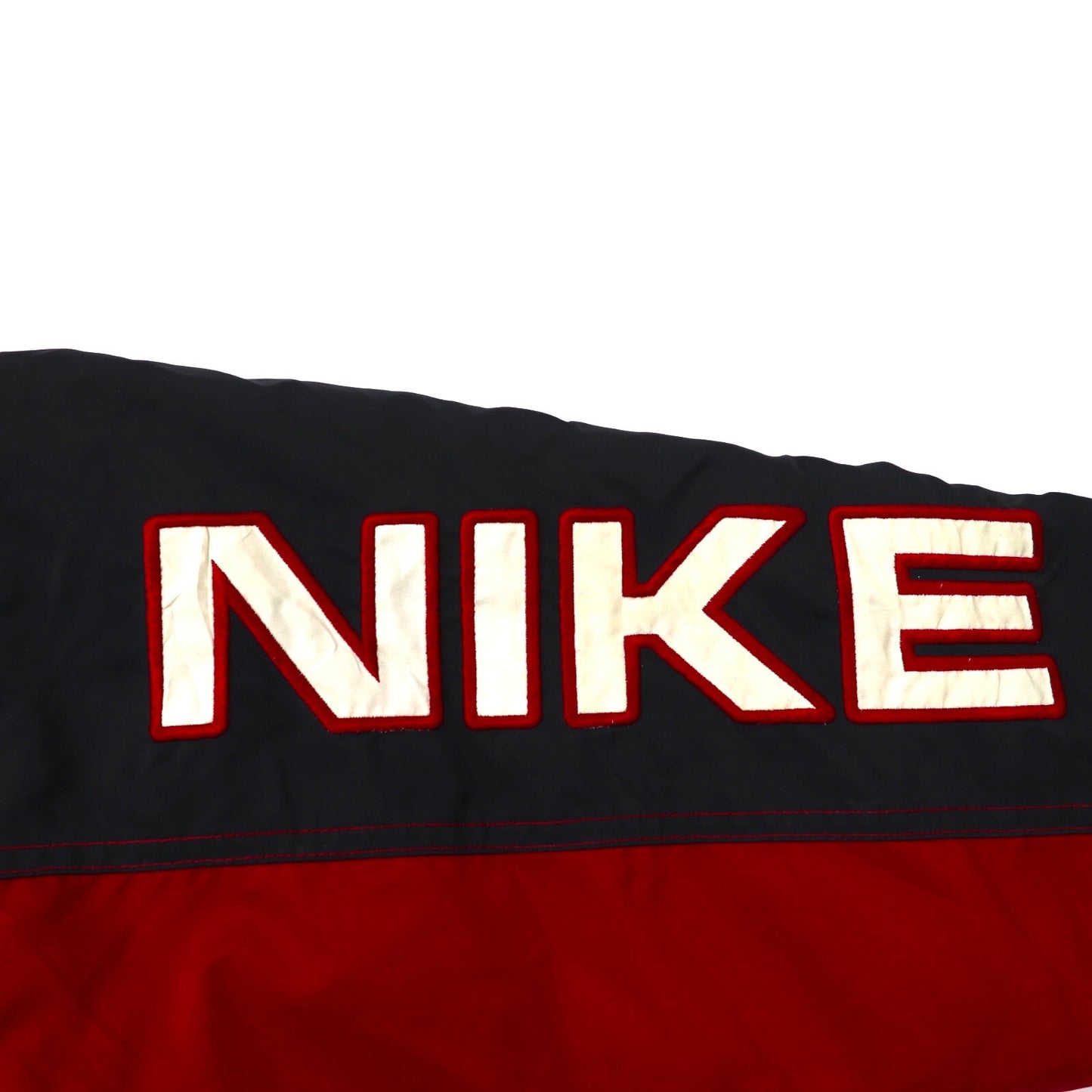 NIKE ナイロンジップジャケット M ブラック 袖ロゴ刺繍 90年代