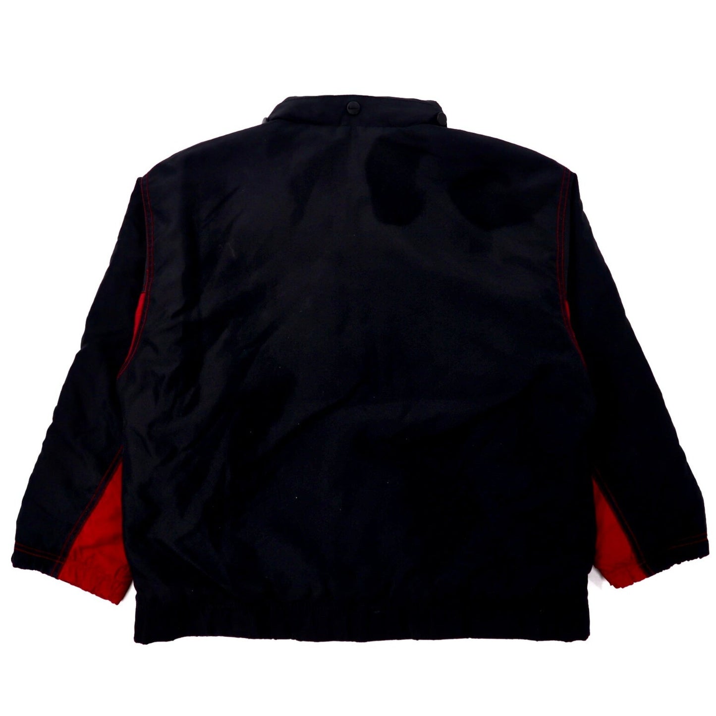 NIKE ナイロンジップジャケット M ブラック 袖ロゴ刺繍 90年代