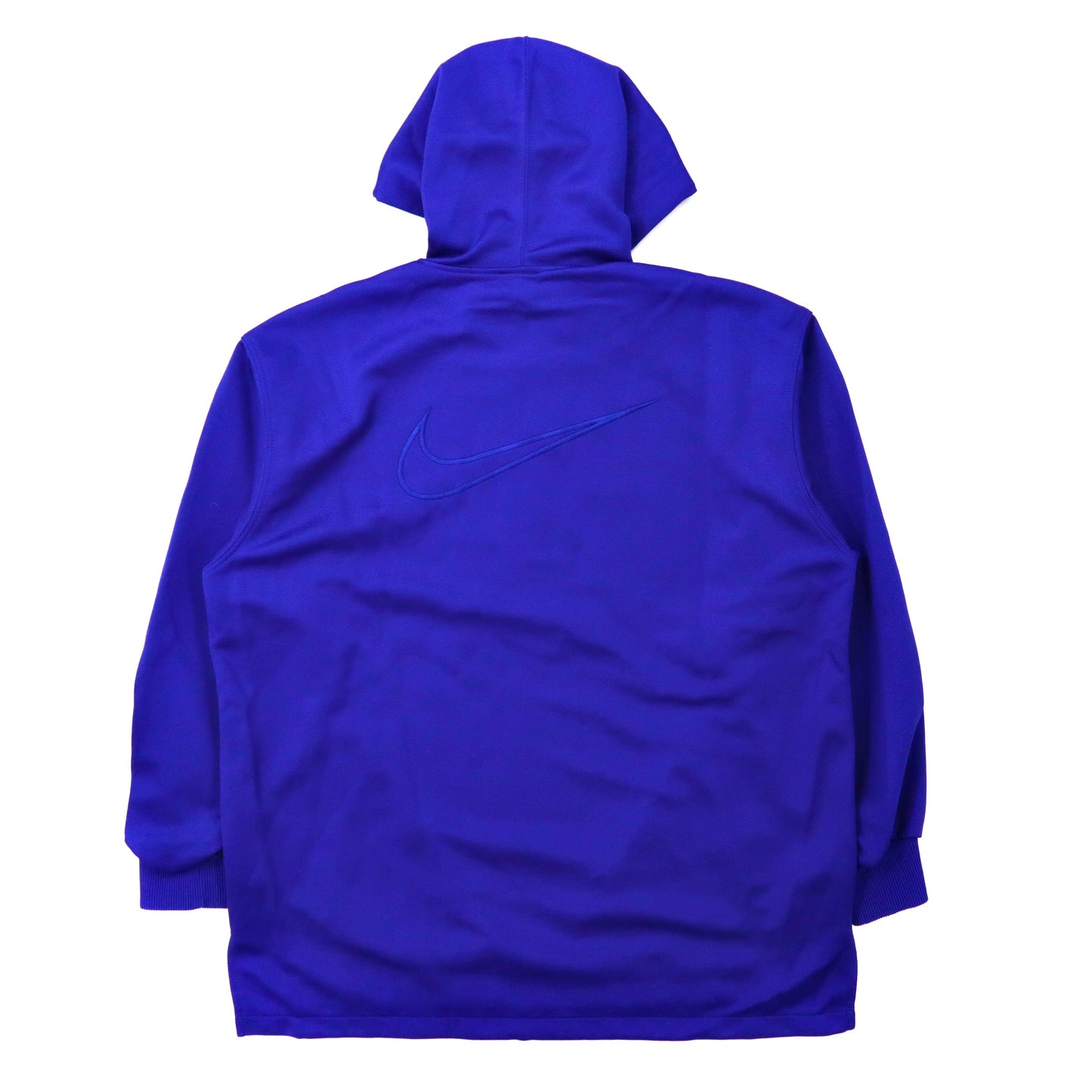 NIKE Half Zip Up Hoodie M Blue Polyester Double -sided Swash logo 