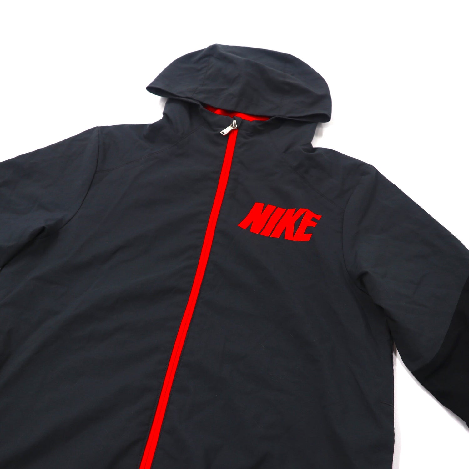 NIKE Nylon Hoodie M Gray Logo Print – 日本然リトテ