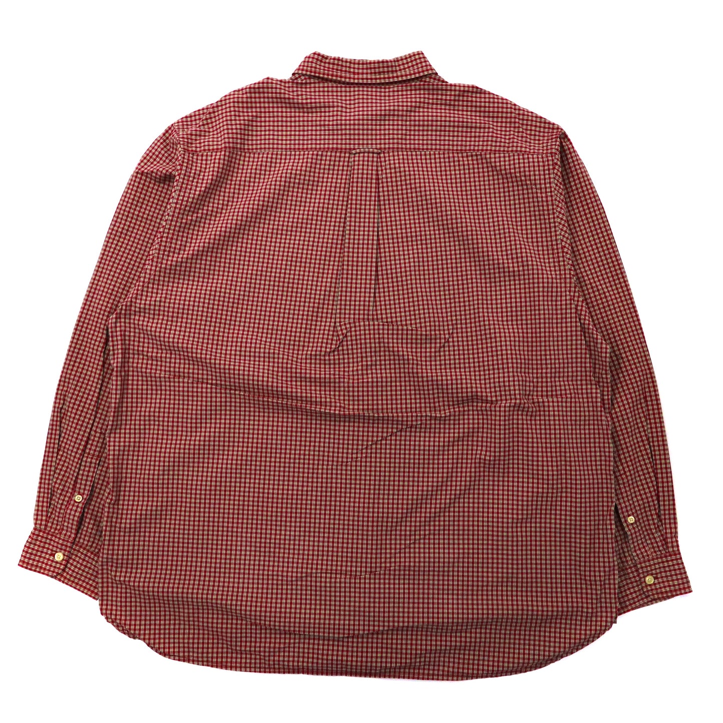 NAUTICA ビッグサイズ ボタンダウンシャツ XXL レッド チェック コットン ワンポイントロゴ刺繍