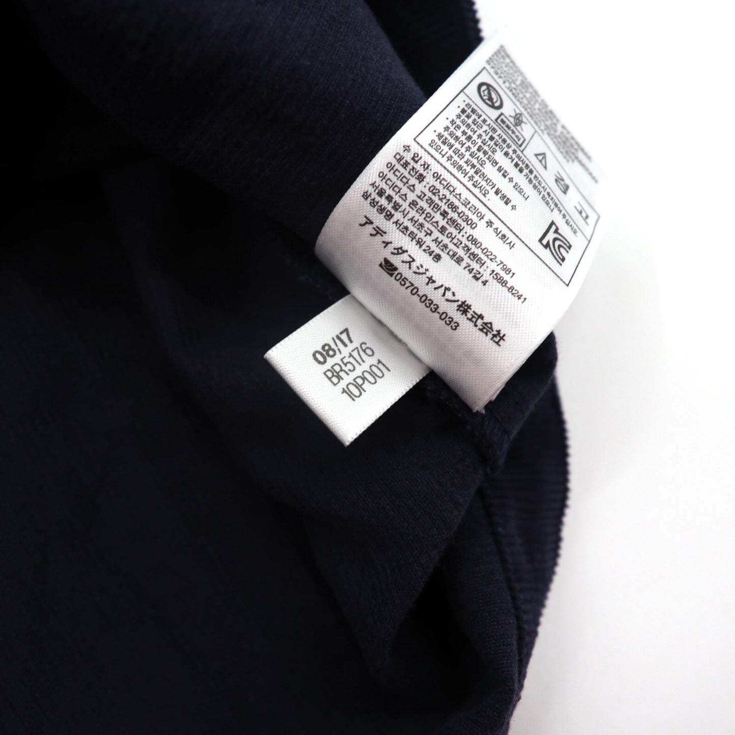 adidas originals クルーネックTシャツ L ネイビー コーデュロイ CORDUROY TEE BR5176