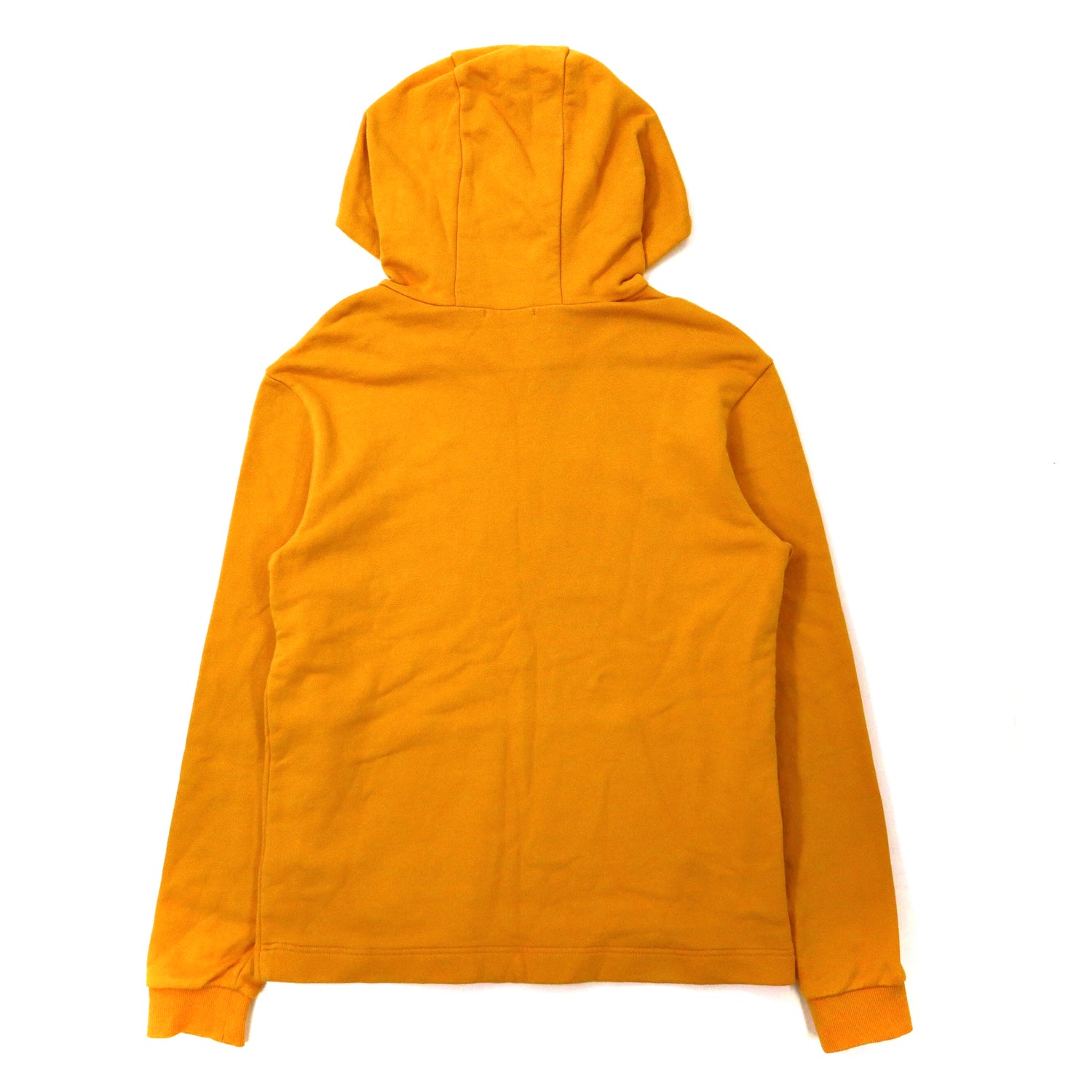 GUESS Logo HOODIE M Yellow Cotton Triangle Logo Embroidery