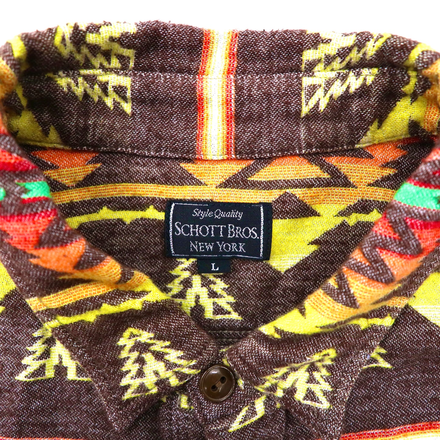 Schott Bros. Patterned Shirt L Multicolor Cotton Native Pattern ...