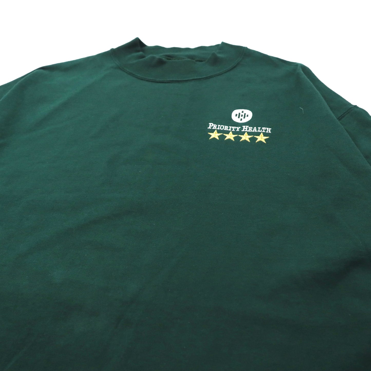 USA製 SOFEE'S Choice ビッグサイズ ハイネックTシャツ XL グリーン コットン US企業刺繍