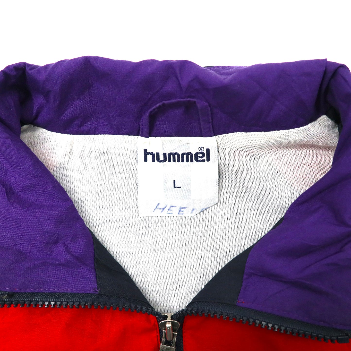 hummel ビッグサイズ ナイロンジャケット L マルチカラー DANMARK 90年代