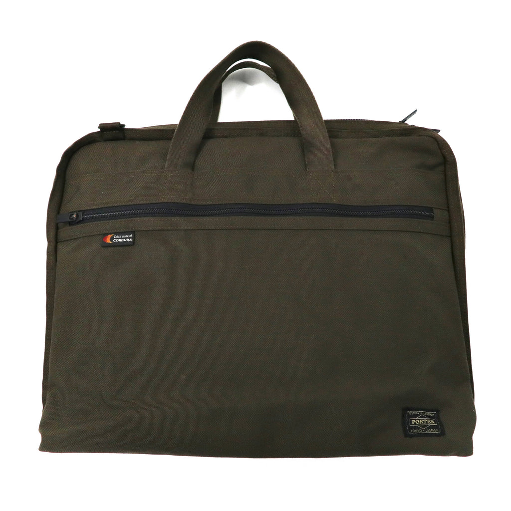 PORTER 2WAY Briefcase Business Bag Khaki CORDURA Nylon TENSION OLD