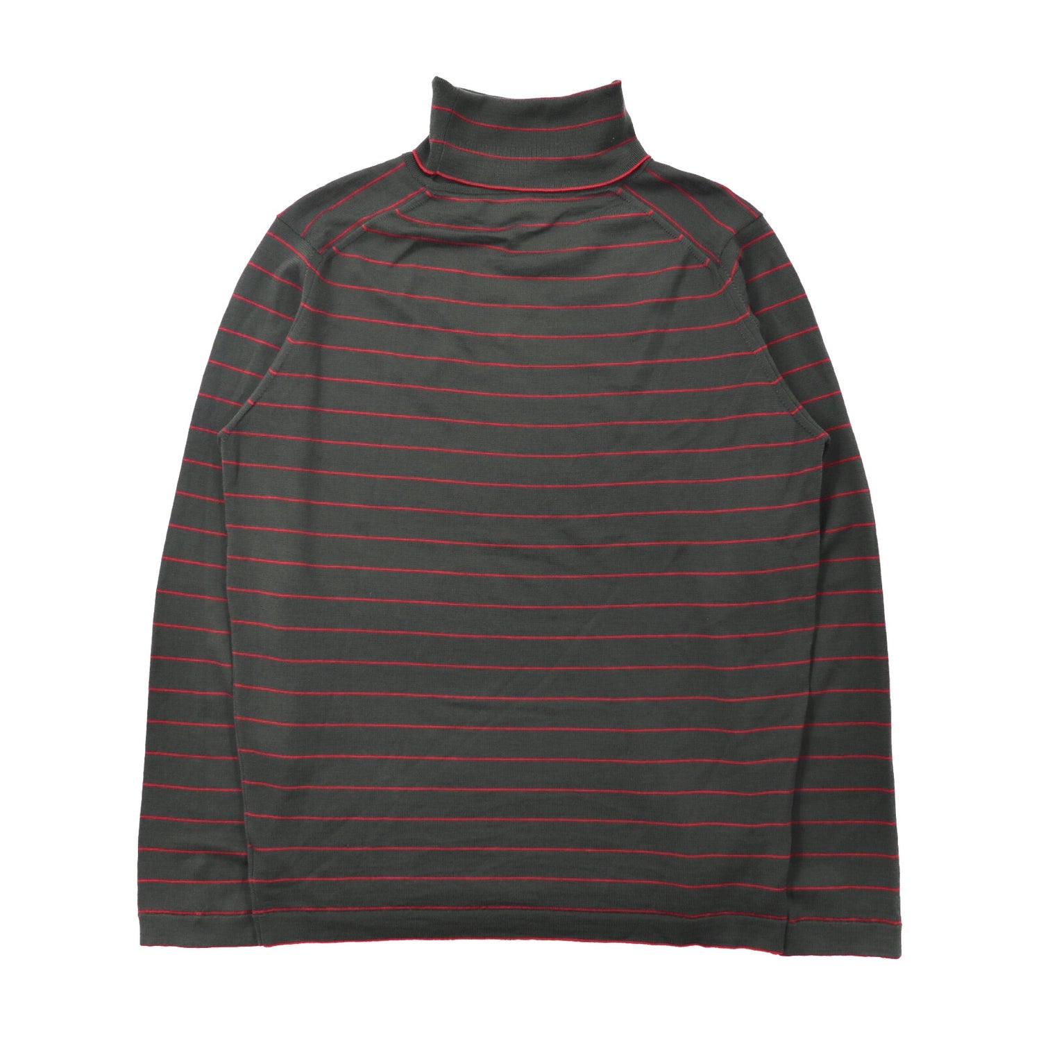 John Smedley Turtleneck Knit Sweater M Striped Wool England – 日本