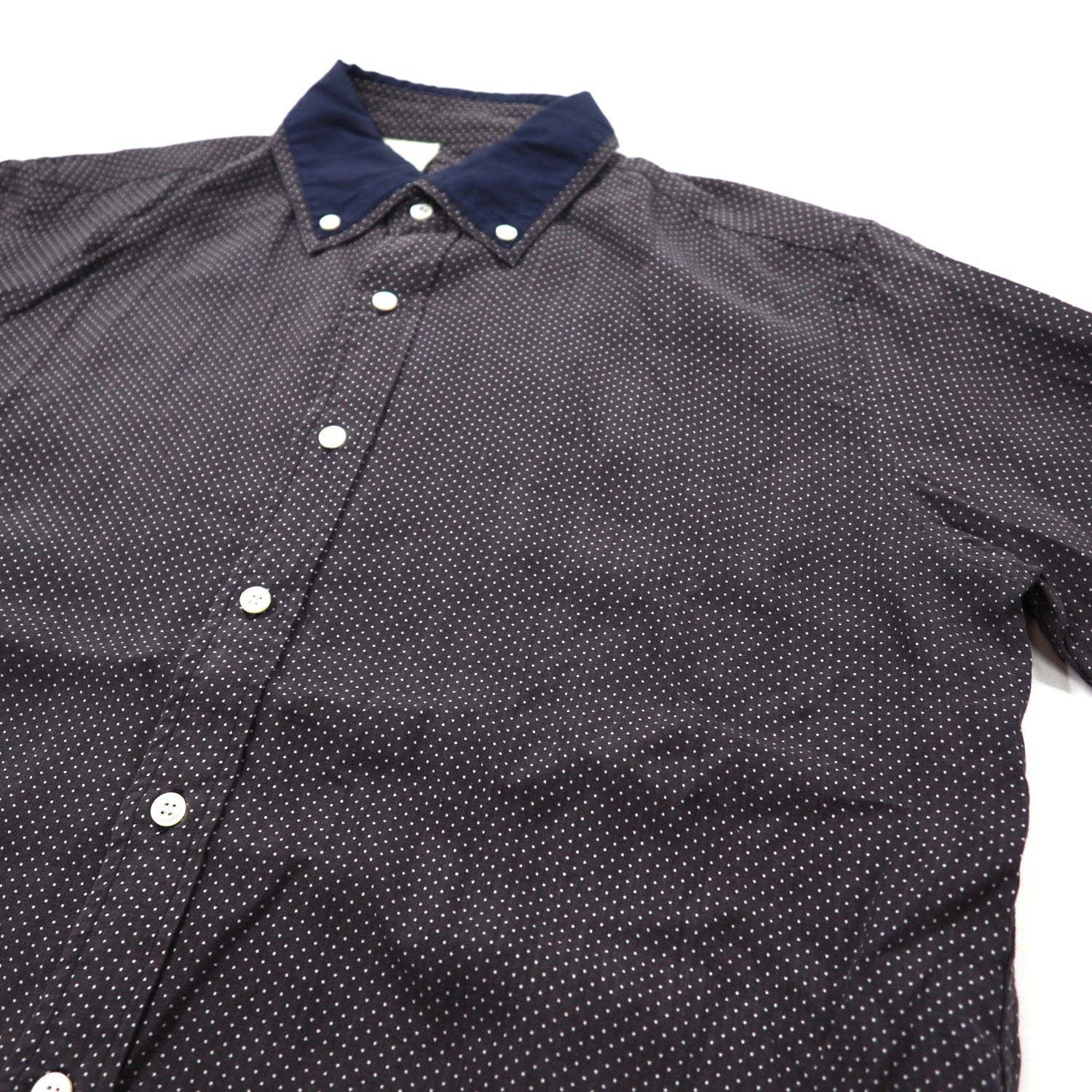 N.HOOLYWOOD BUTTON-DOWN Shirt 36 Gray Dot Cotton Japan MADE – 日本
