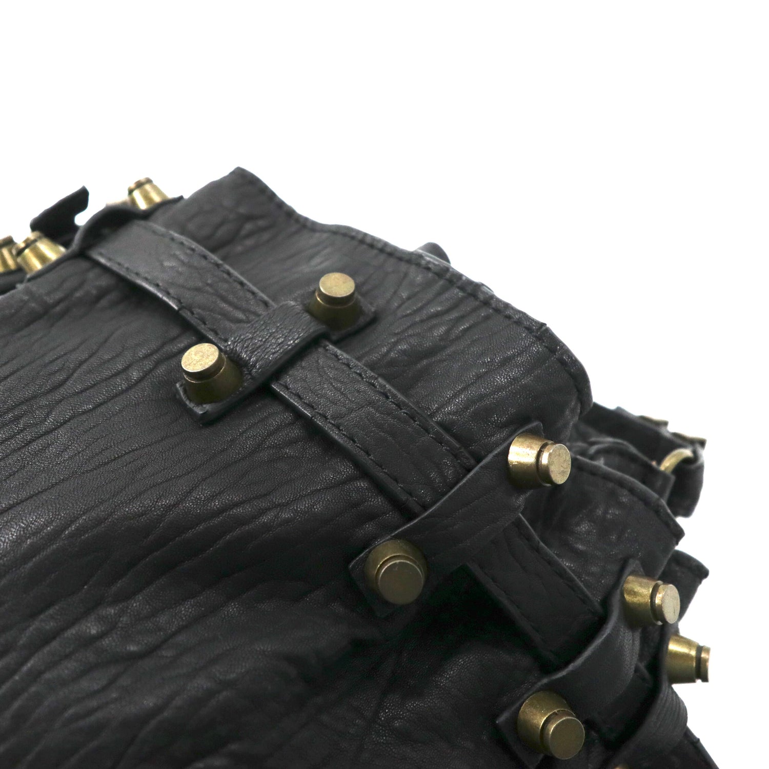 Alexander WANG 2WAY Shoulder Bag Black Leather Studs Diego – 日本 