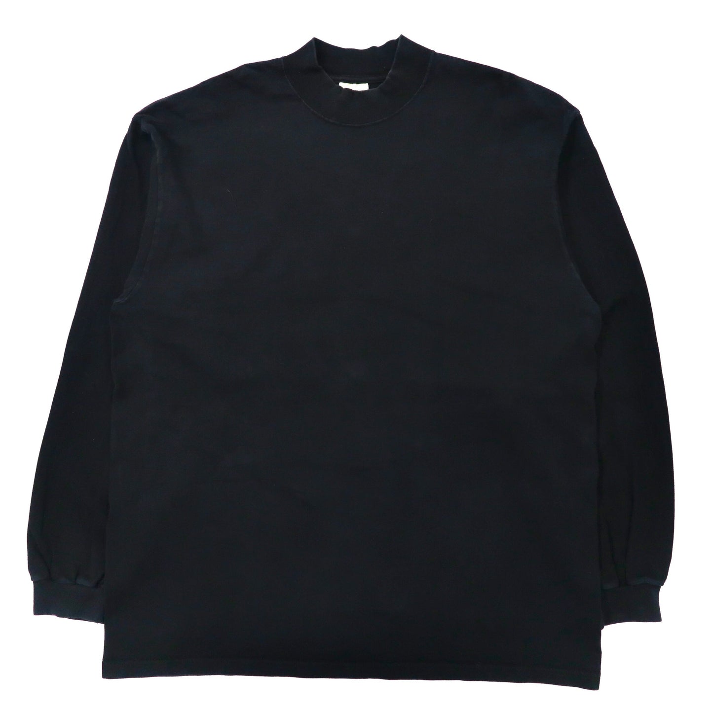 Lee ビッグサイズ ハイネック ロングスリーブTシャツ XL ブラック コットン premium jersey ドミニカ共和国製