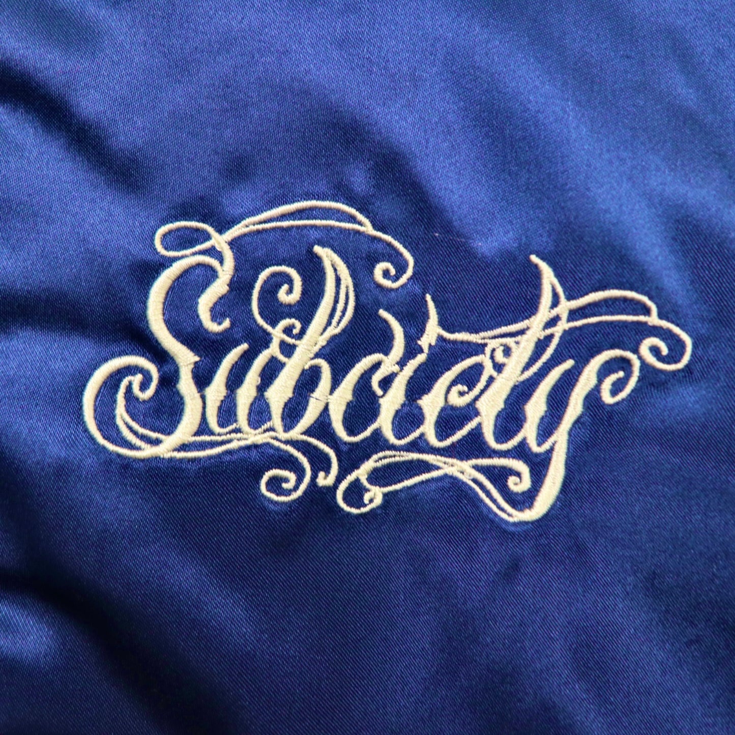 Subciety Souvenir Satin Jacket S Blue Embroidery 60020 Unused 