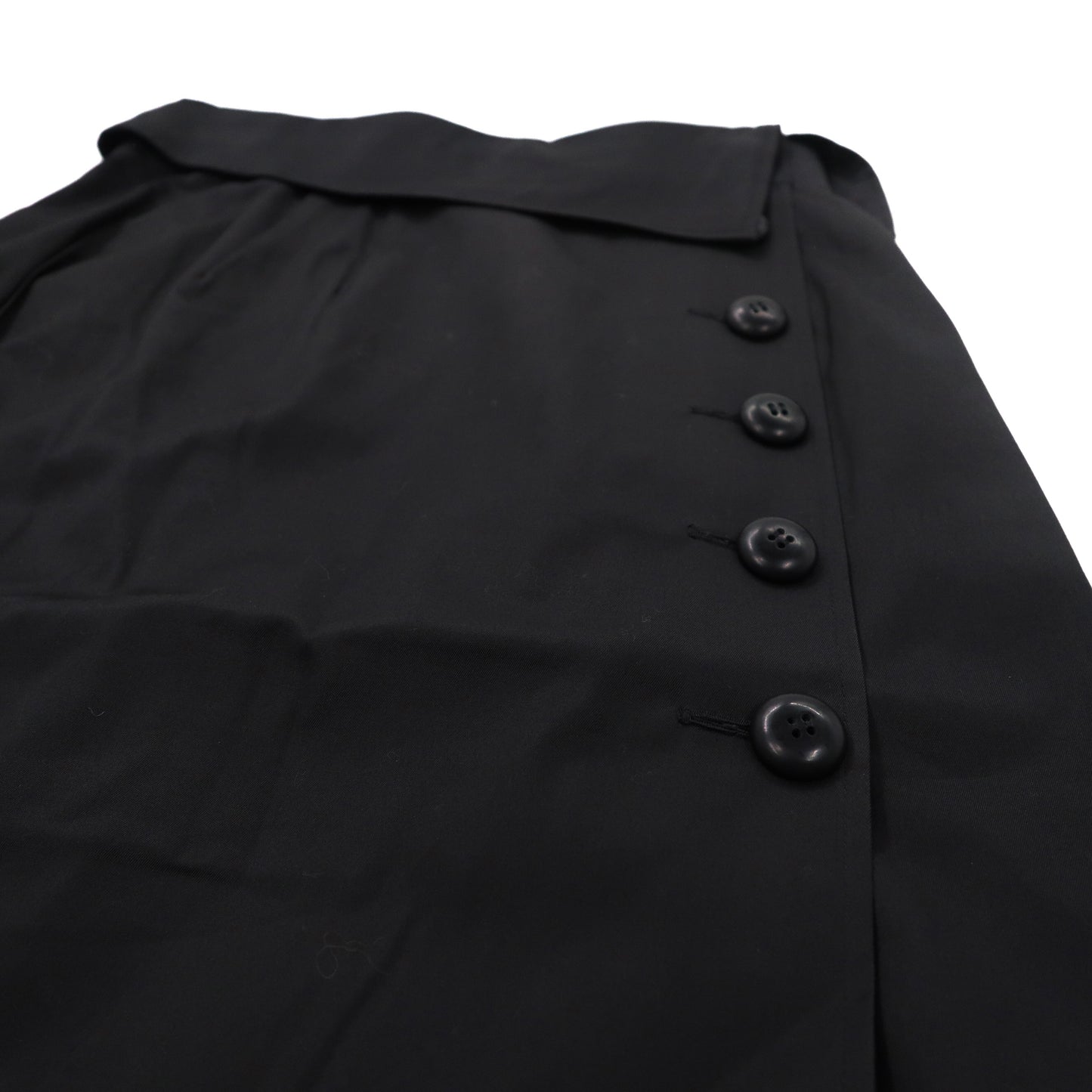 Christian Dior ハイウエスト ラップスカート M ブラック コットン 252CKP12