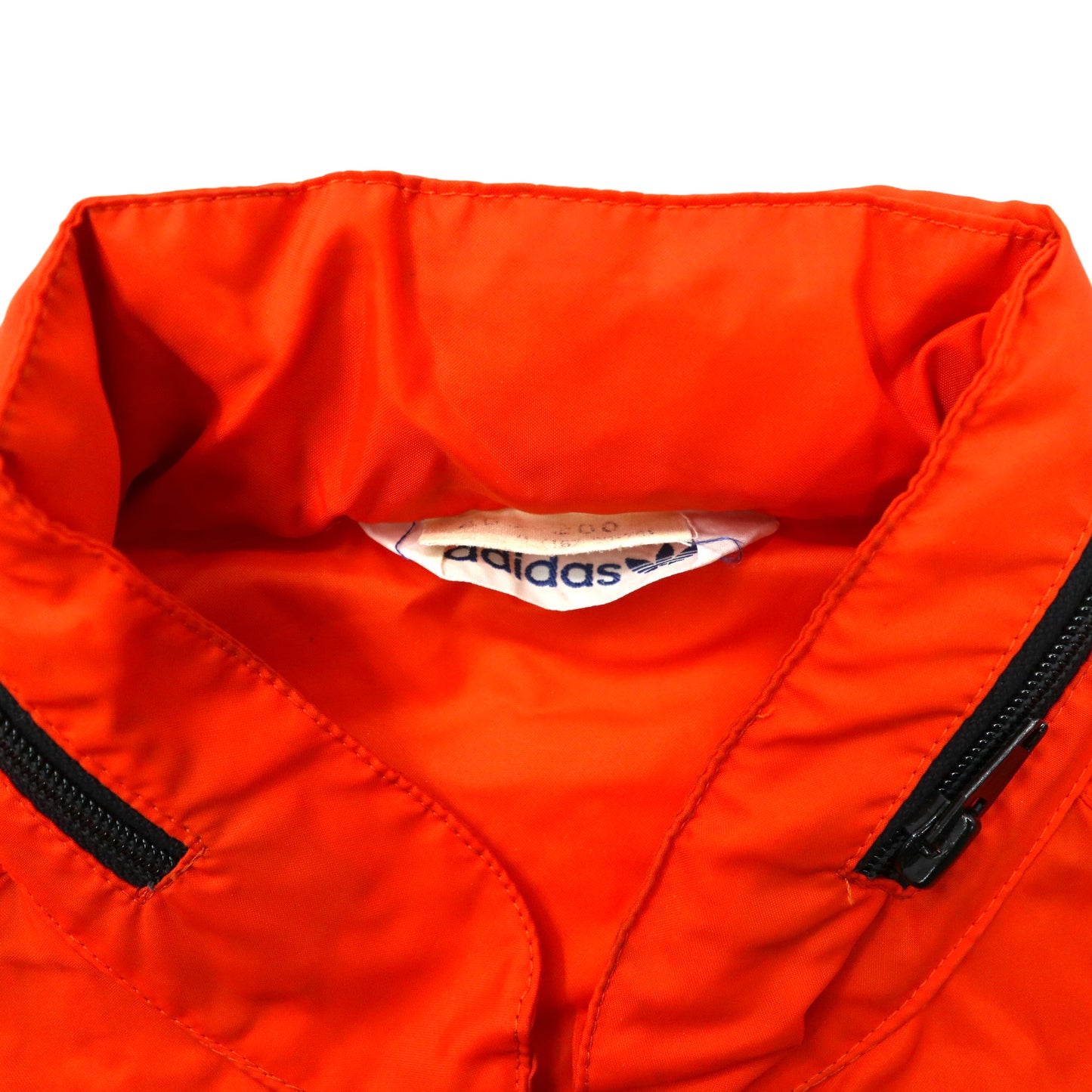 adidas ナイロンジャケット M オレンジ トレフォイルロゴ刺繍 デサント社製 90年代