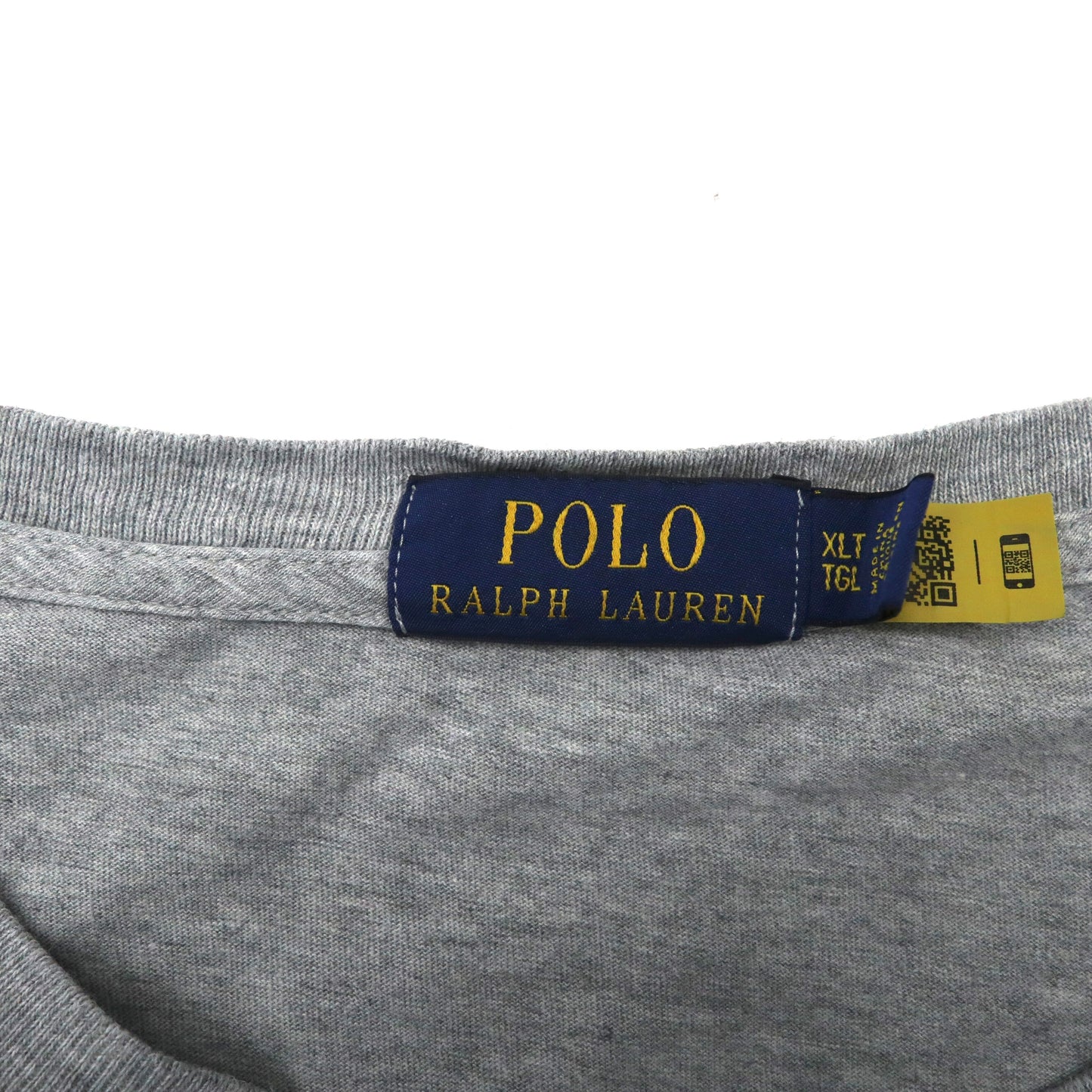 POLO RALPH LAUREN ロングスリーブTシャツ XXL グレー コットン POLO ALPINE ワールドカップレーシング 袖ロゴ 日本未発売モデル ビッグサイズ